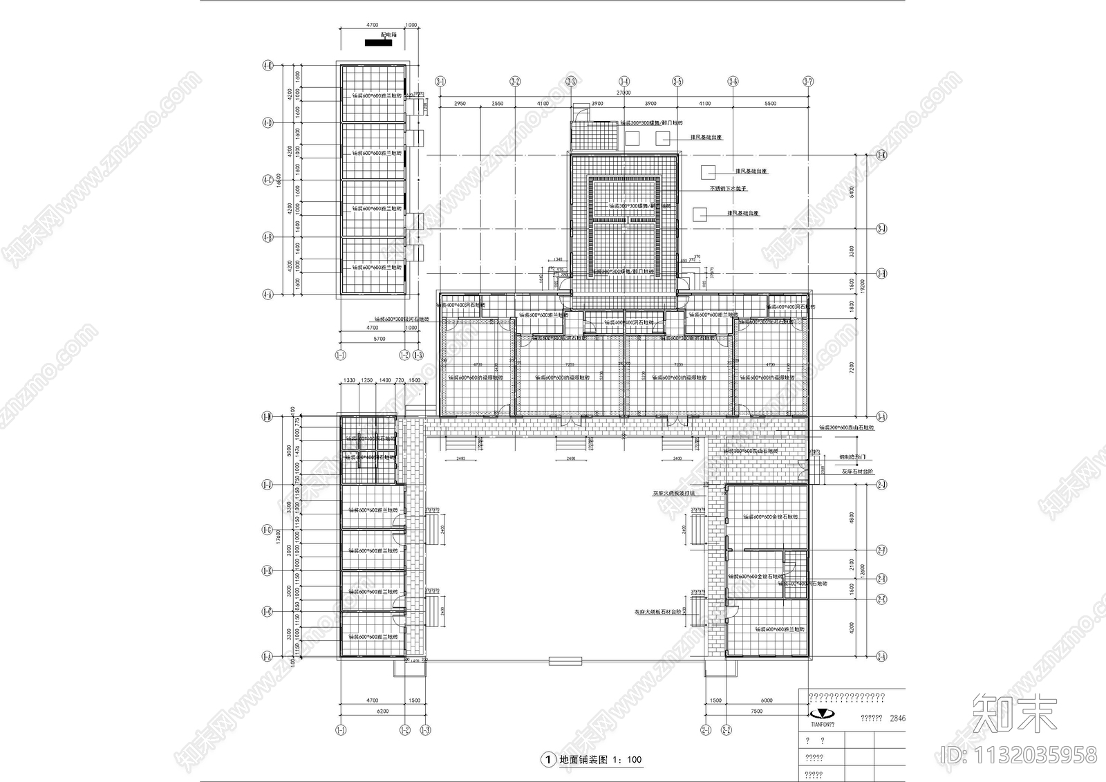 餐厅建筑cad施工图下载【ID:1132035958】