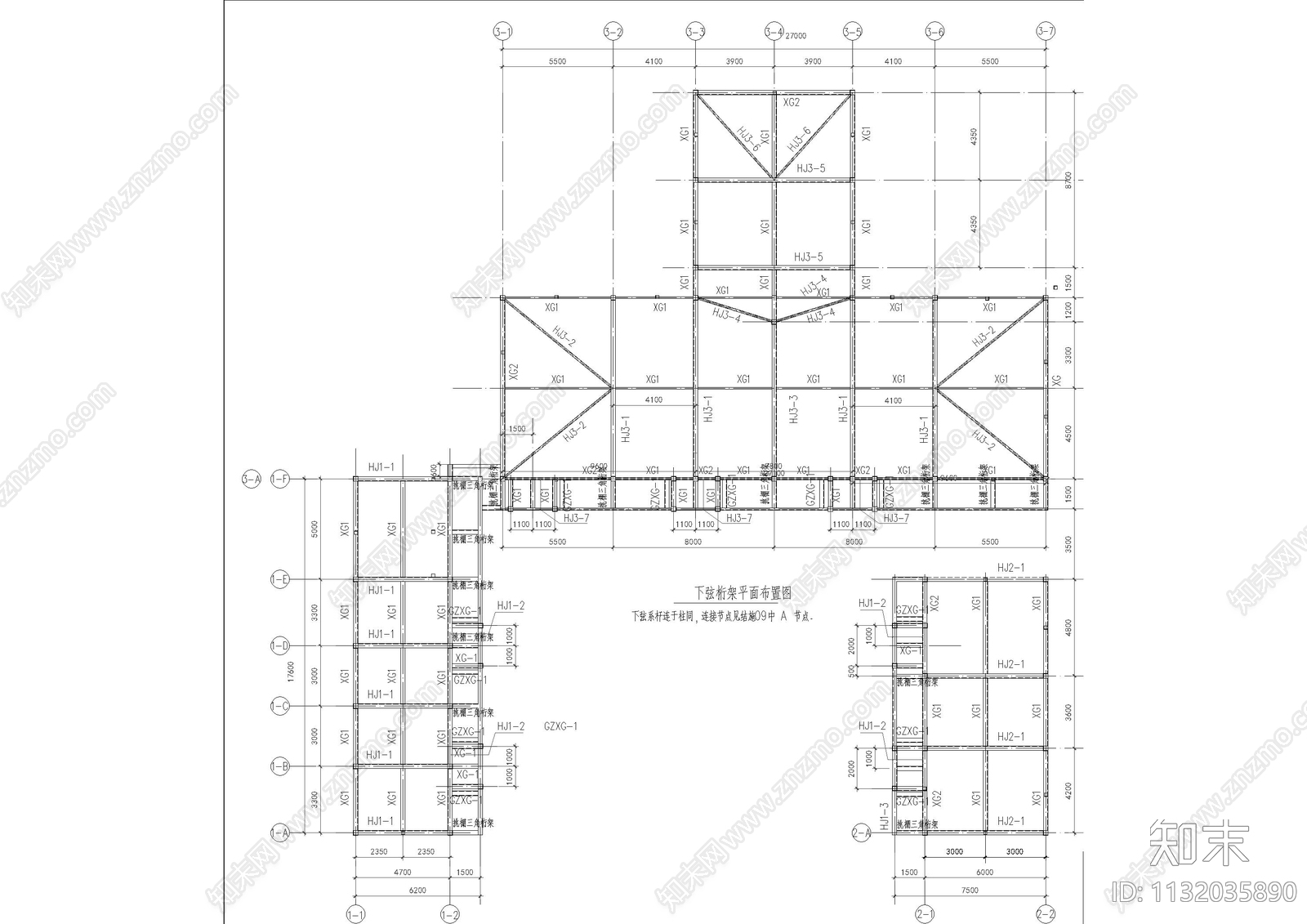 建筑主体结构及围护图纸cad施工图下载【ID:1132035890】