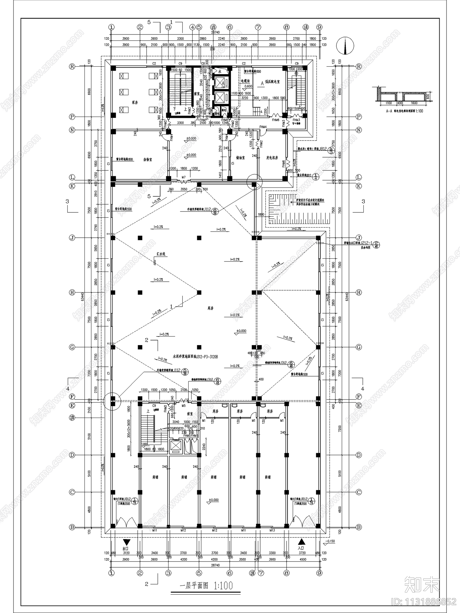 宾馆建筑设计cad施工图下载【ID:1131886852】