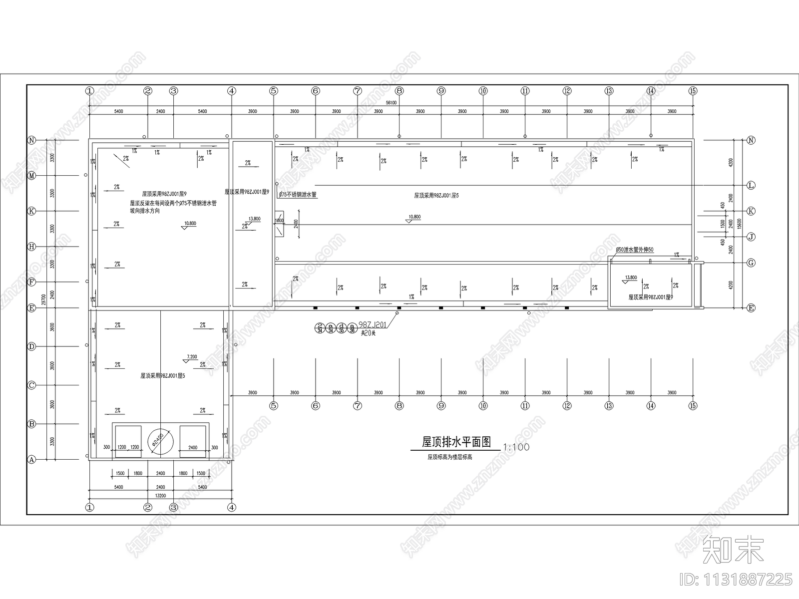 宾馆全套建筑设计cad施工图下载【ID:1131887225】