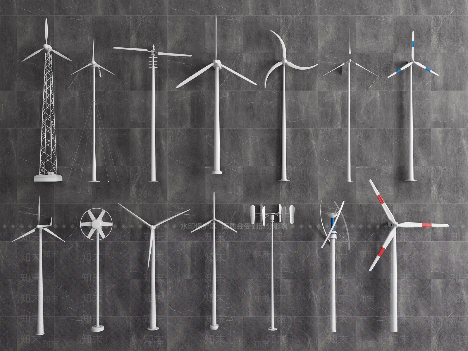 风力发电机SU模型下载【ID:1131890806】