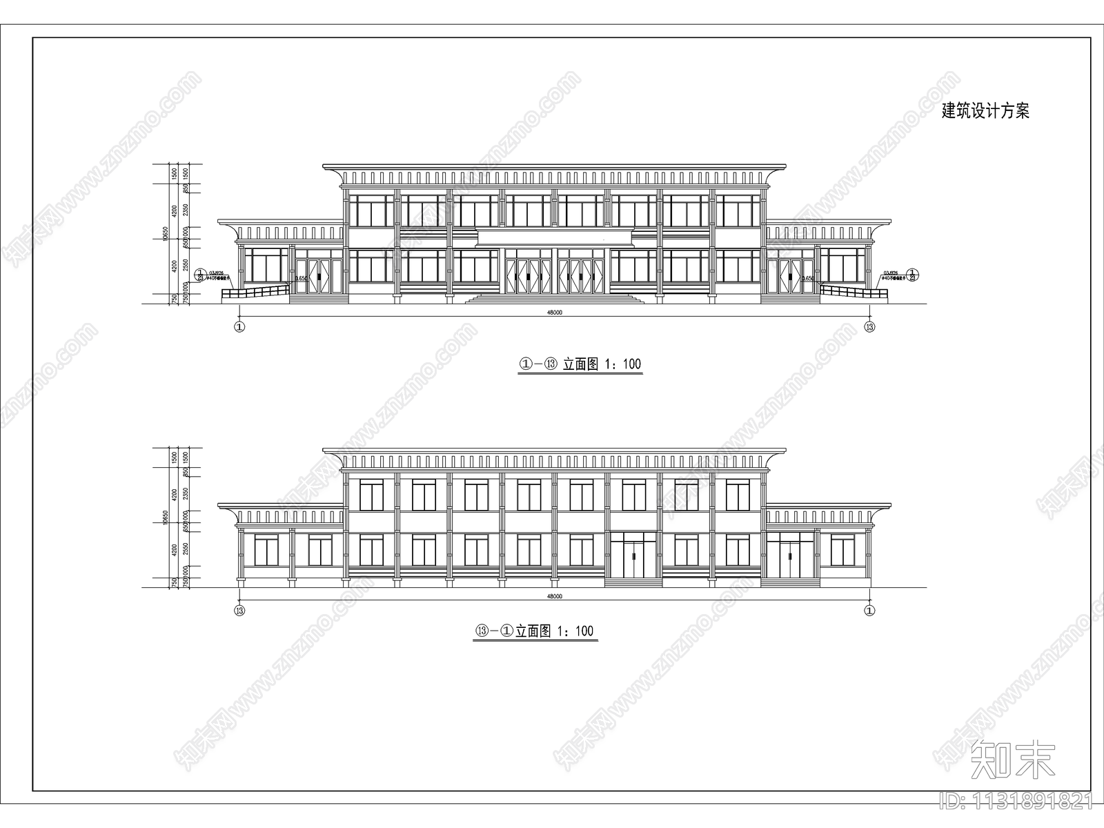 餐厅建筑设计方案图cad施工图下载【ID:1131891821】