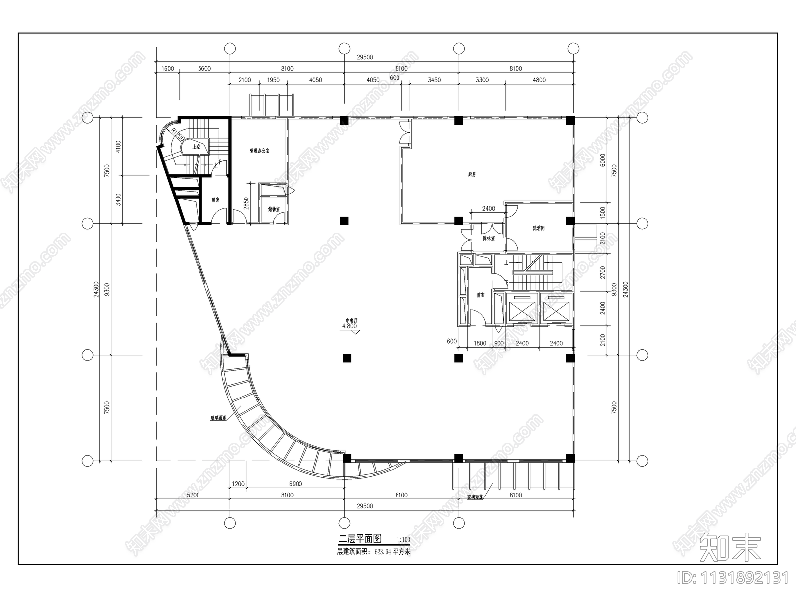 宾馆建筑设计cad施工图下载【ID:1131892131】