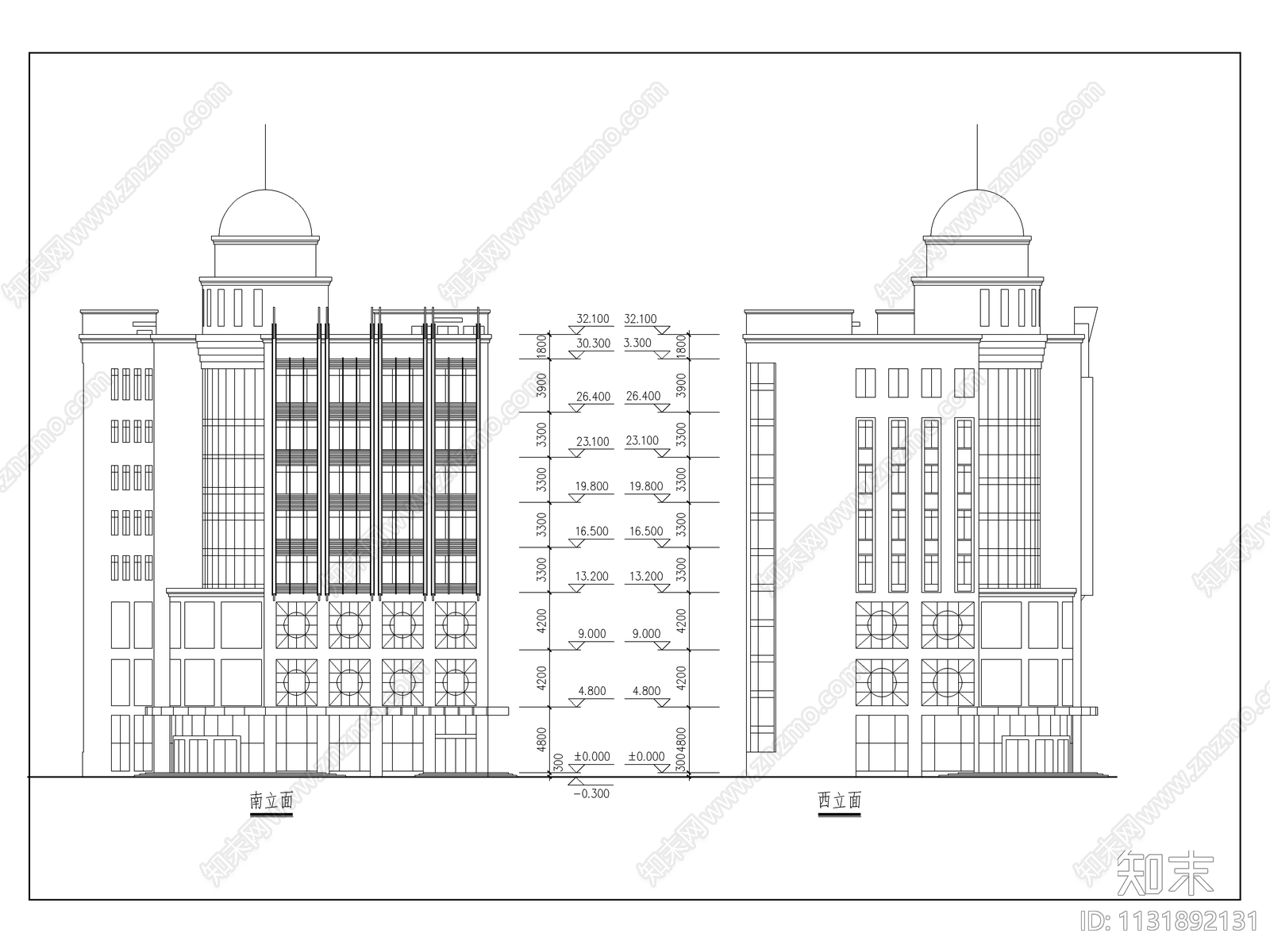 宾馆建筑设计cad施工图下载【ID:1131892131】