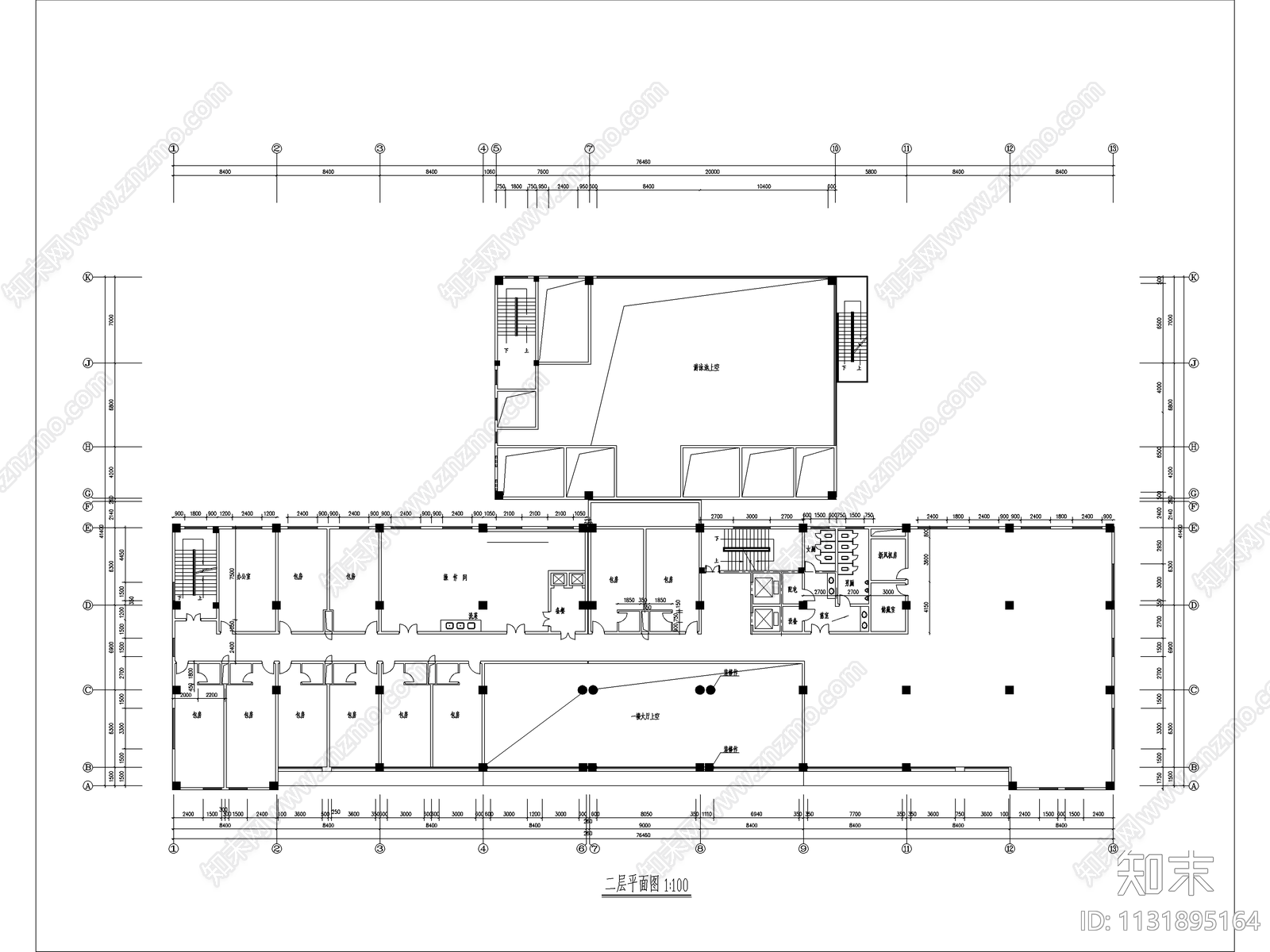 宾馆建筑设计cad施工图下载【ID:1131895164】