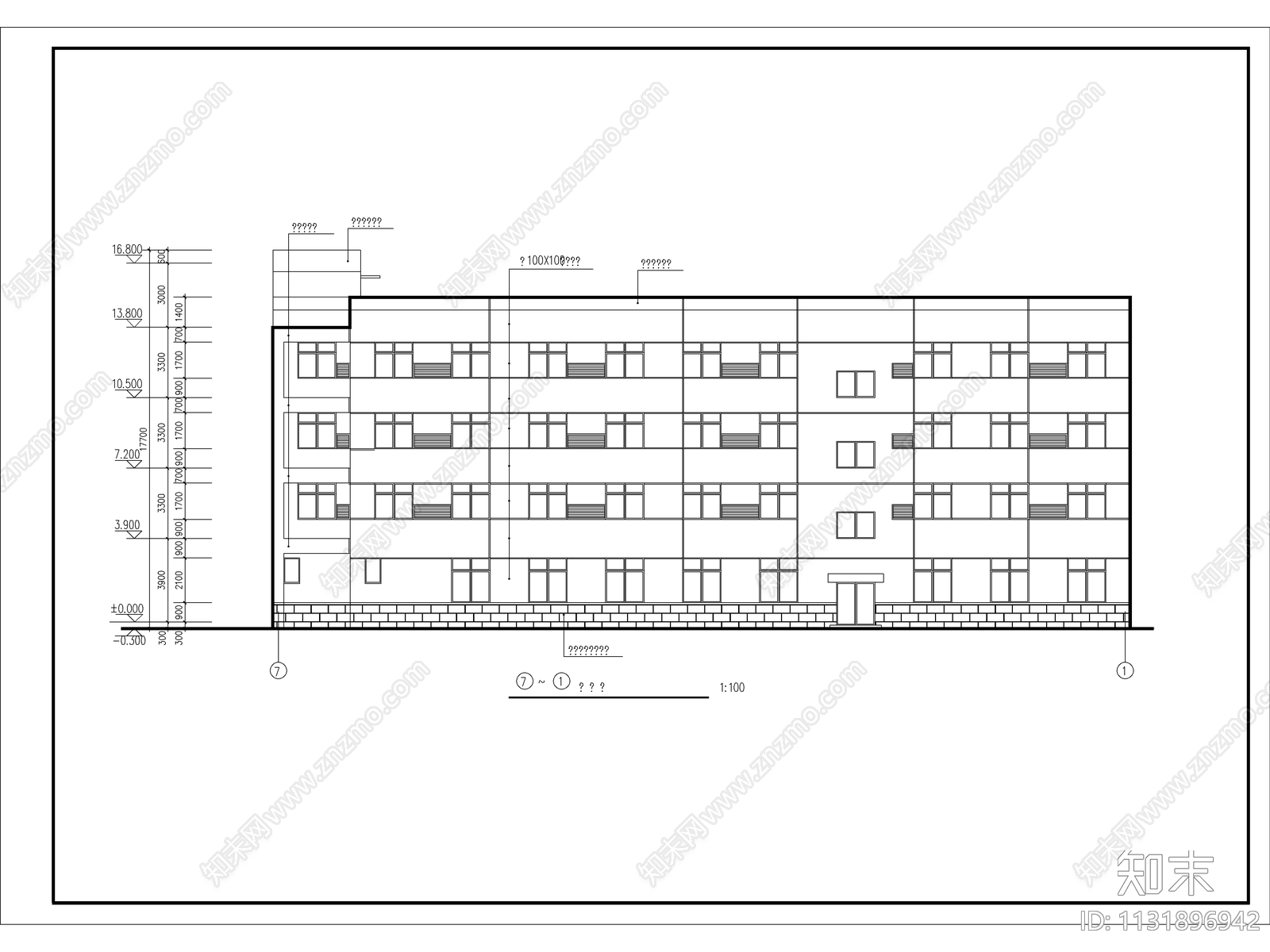 宾馆建筑cad施工图下载【ID:1131896942】