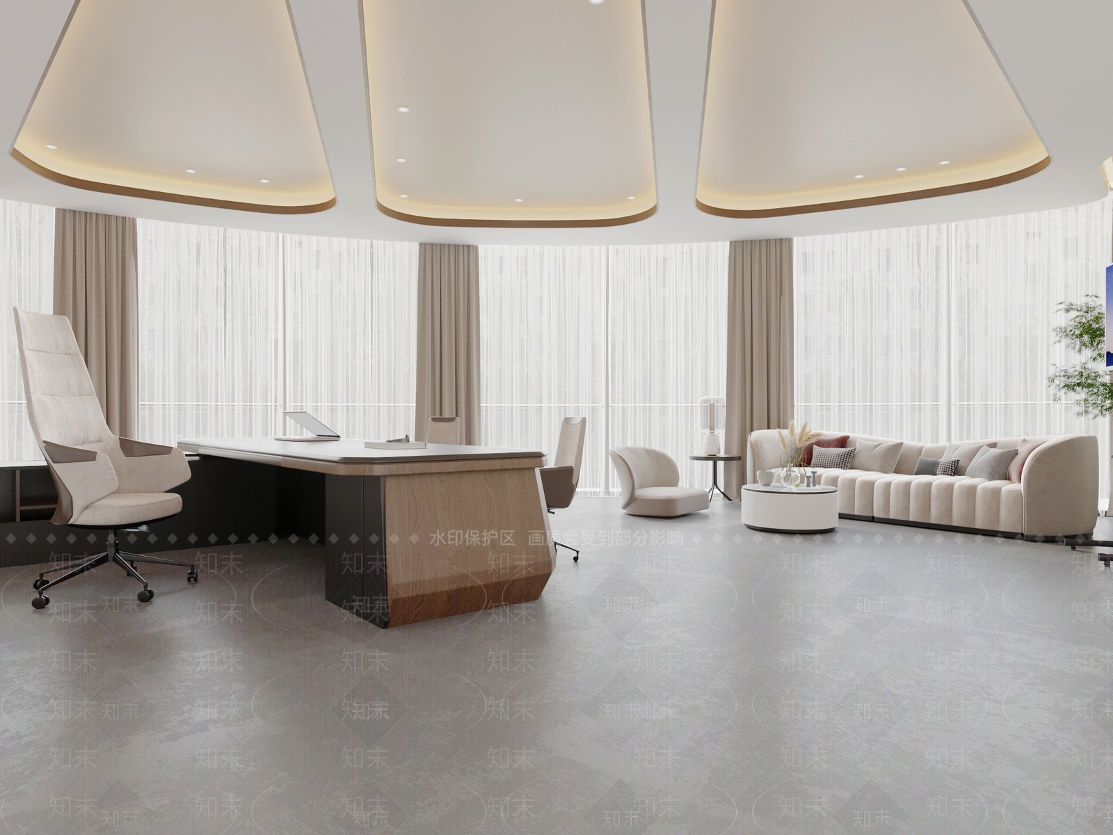 现代总裁办公室3D模型下载【ID:1131899743】