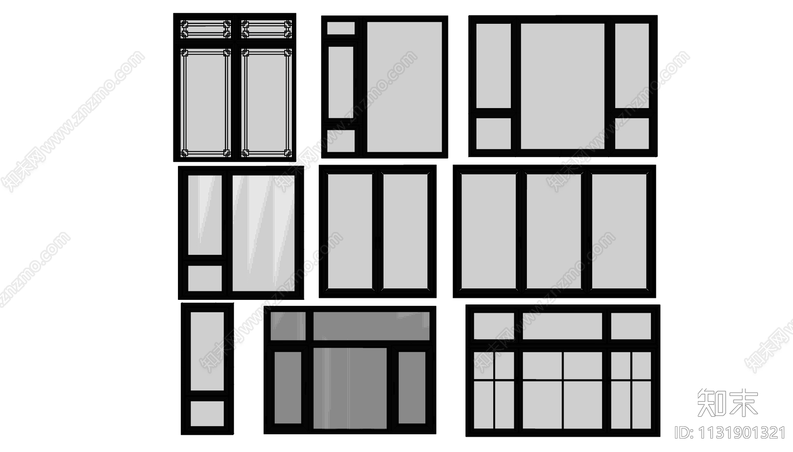 现代窗户SU模型下载【ID:1131901321】