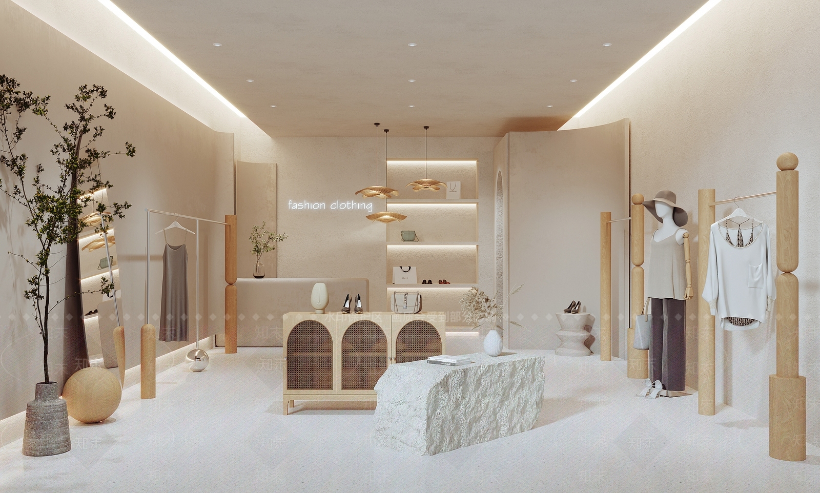 侘寂服装店3D模型下载【ID:1131903584】