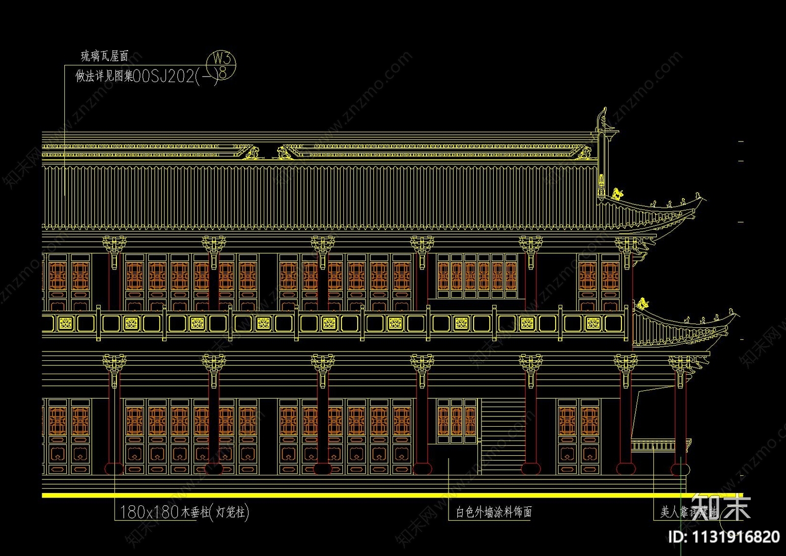 中式廊桥建筑全套图纸永定桥cad施工图下载【ID:1131916820】