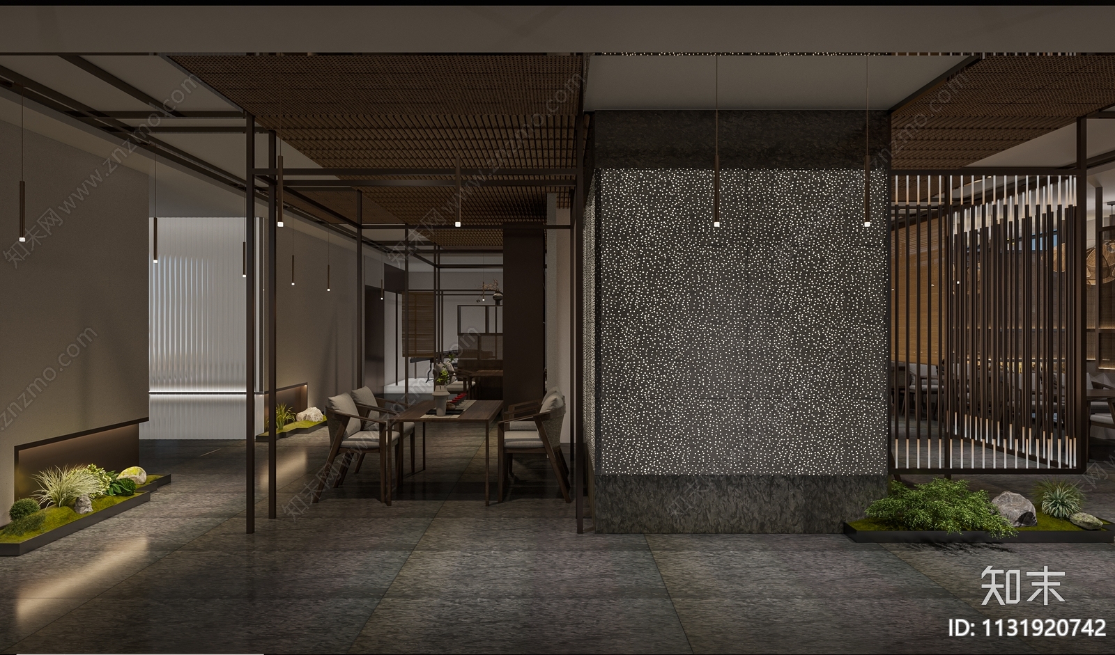 700㎡茶餐厅中餐厅效果图cad施工图下载【ID:1131920742】