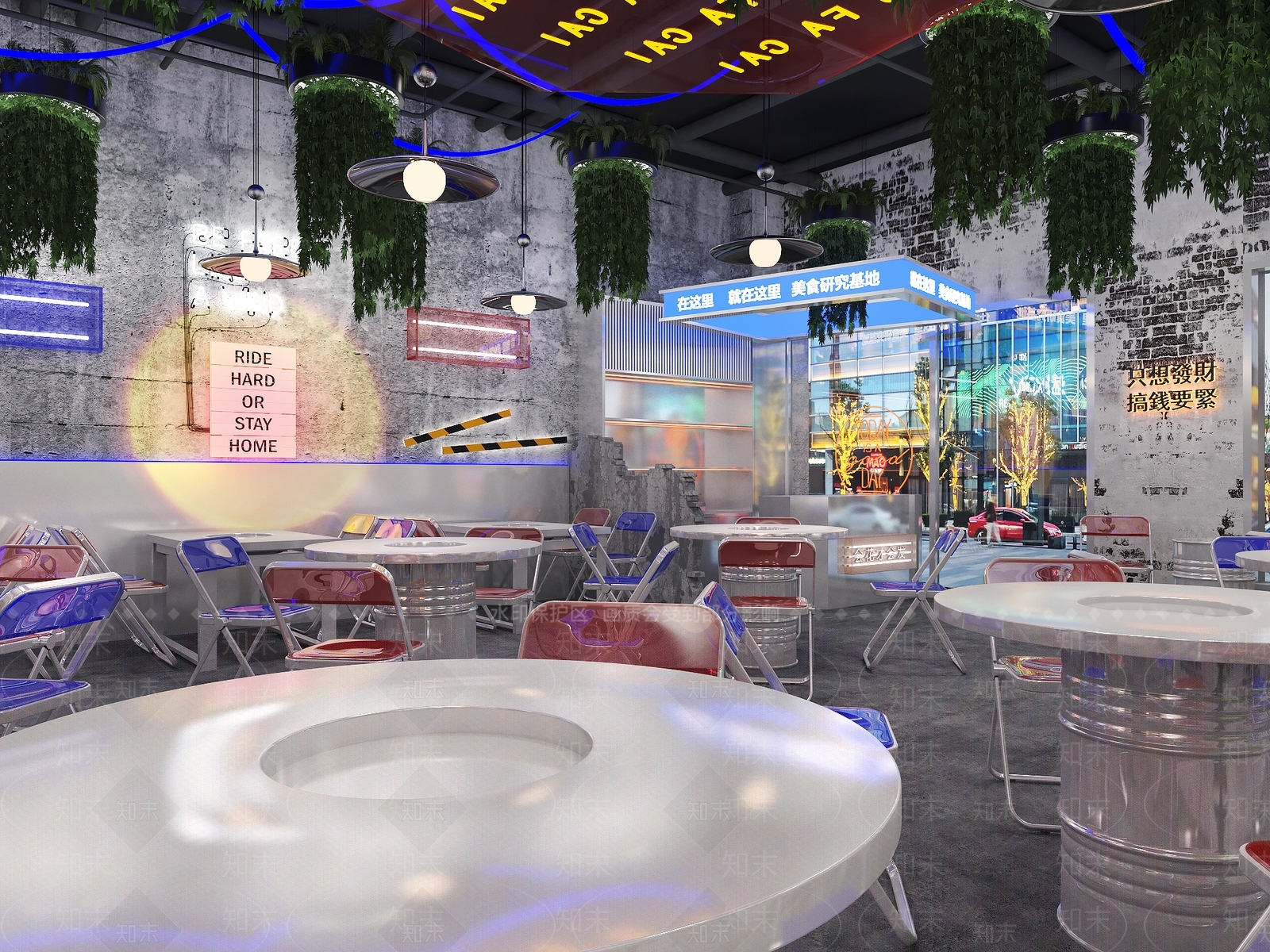 工业风现代火锅店3D模型下载【ID:1131938200】