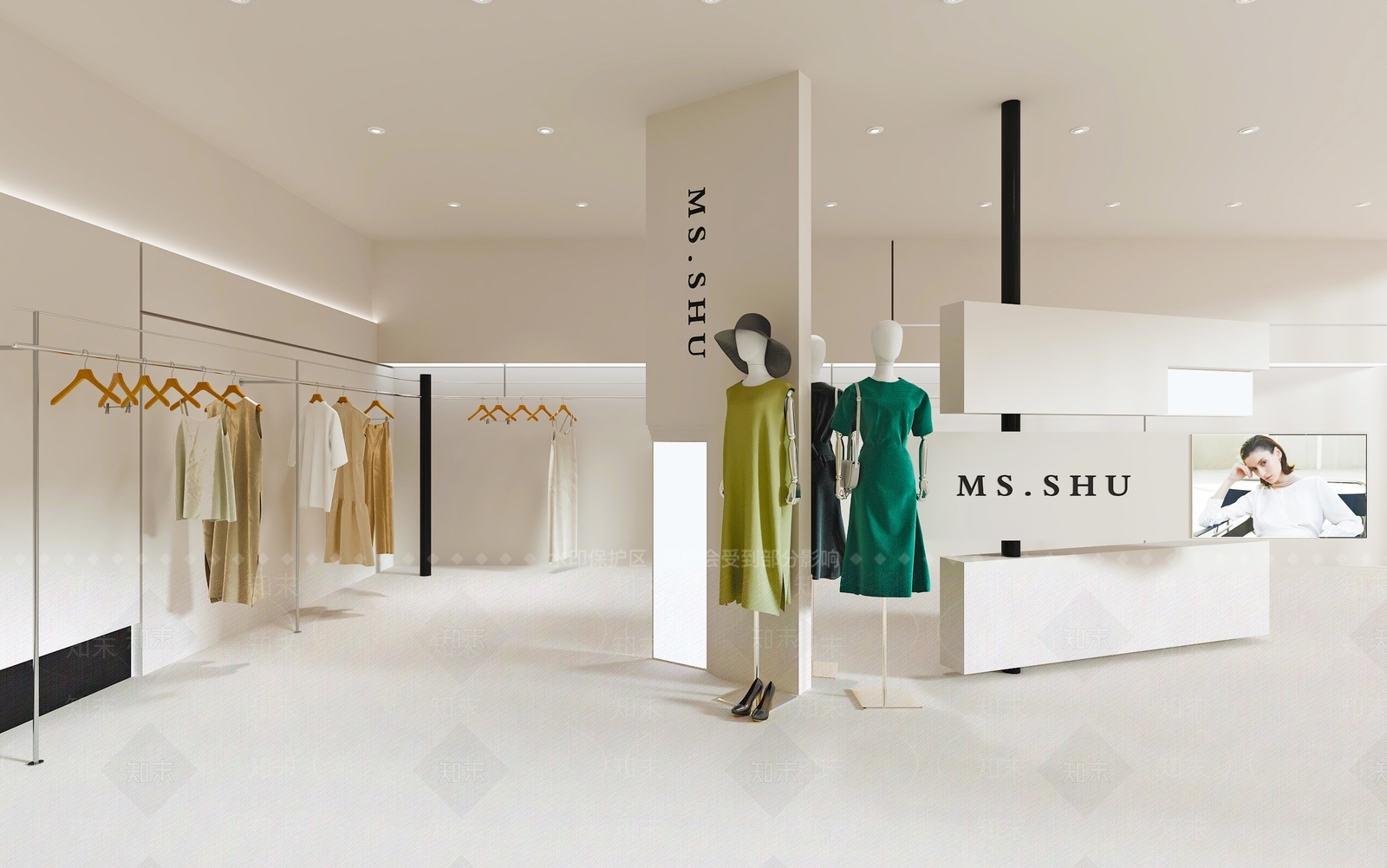 现代服装店3D模型下载【ID:1131933965】