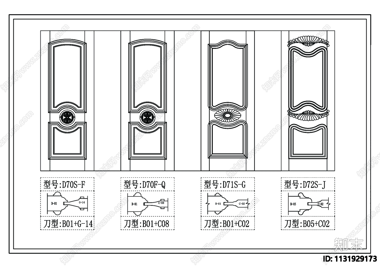 室内门cad施工图下载【ID:1131929173】