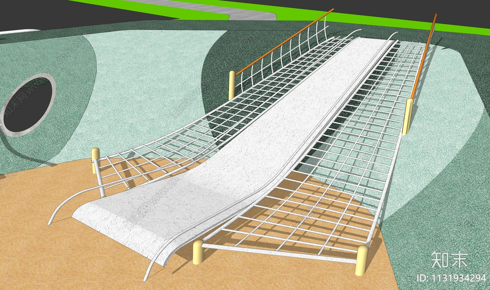 儿童攀爬滑梯SU模型下载【ID:1131934294】