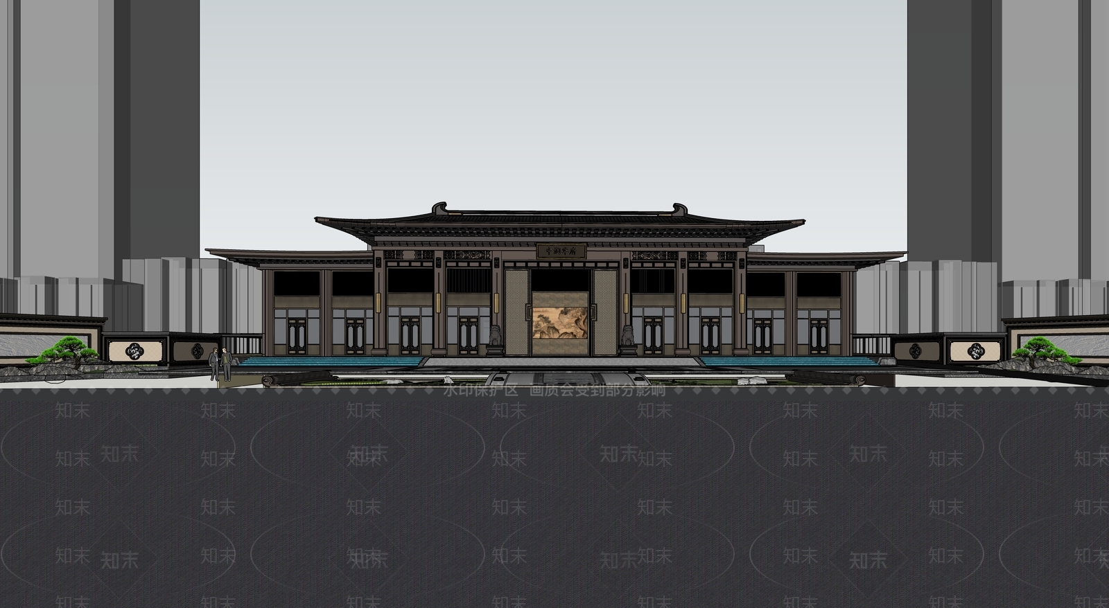 中式岗亭SU模型下载【ID:1131937907】