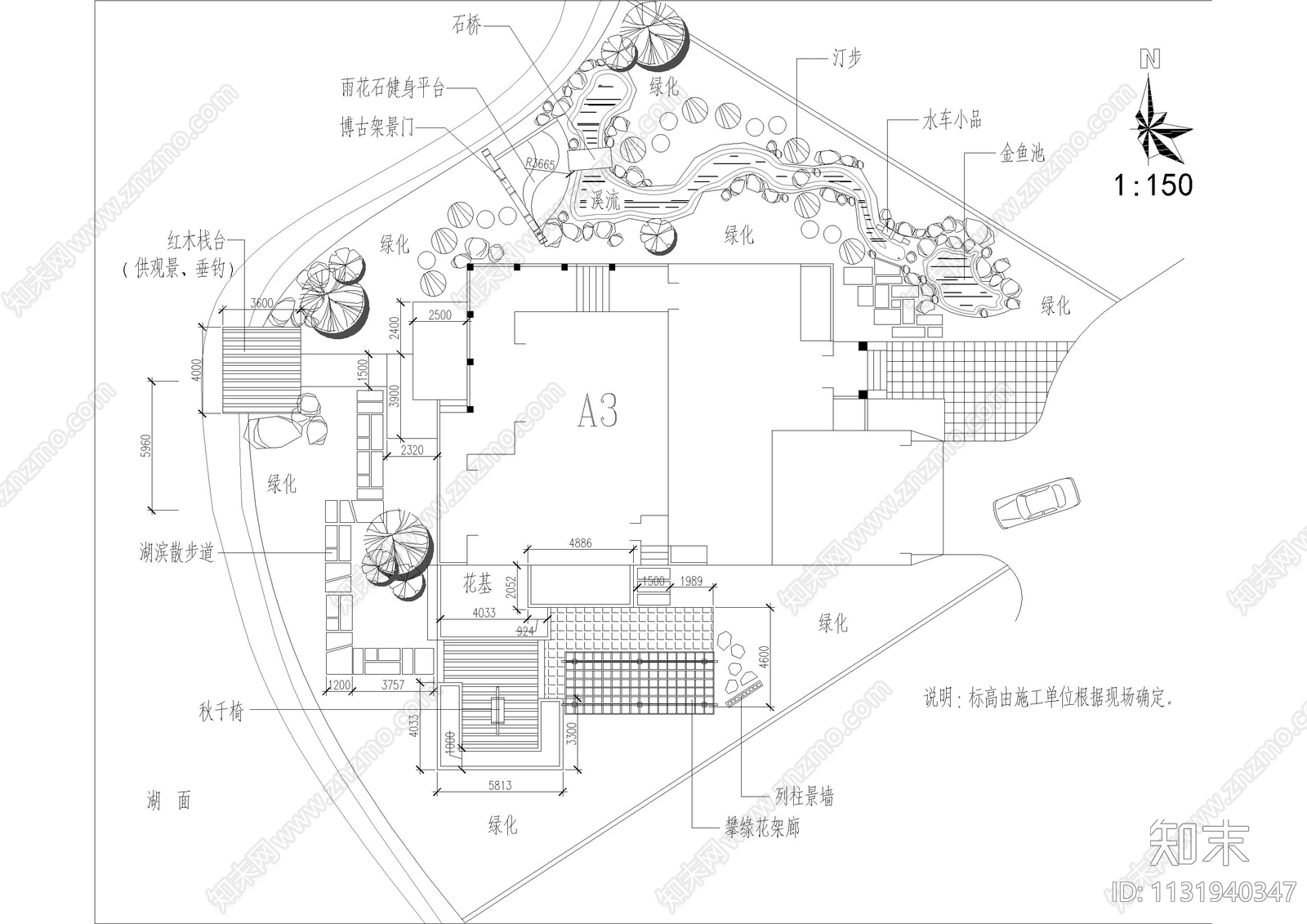 别墅环境绿化平面图施工图下载【ID:1131940347】