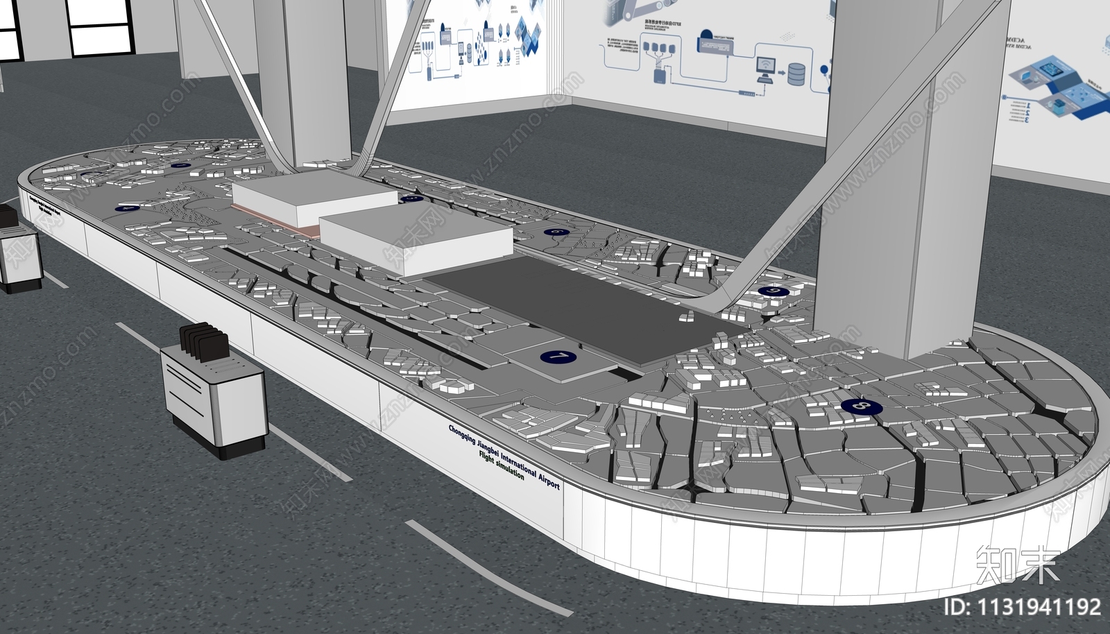 现代科技展厅SU模型下载【ID:1131941192】