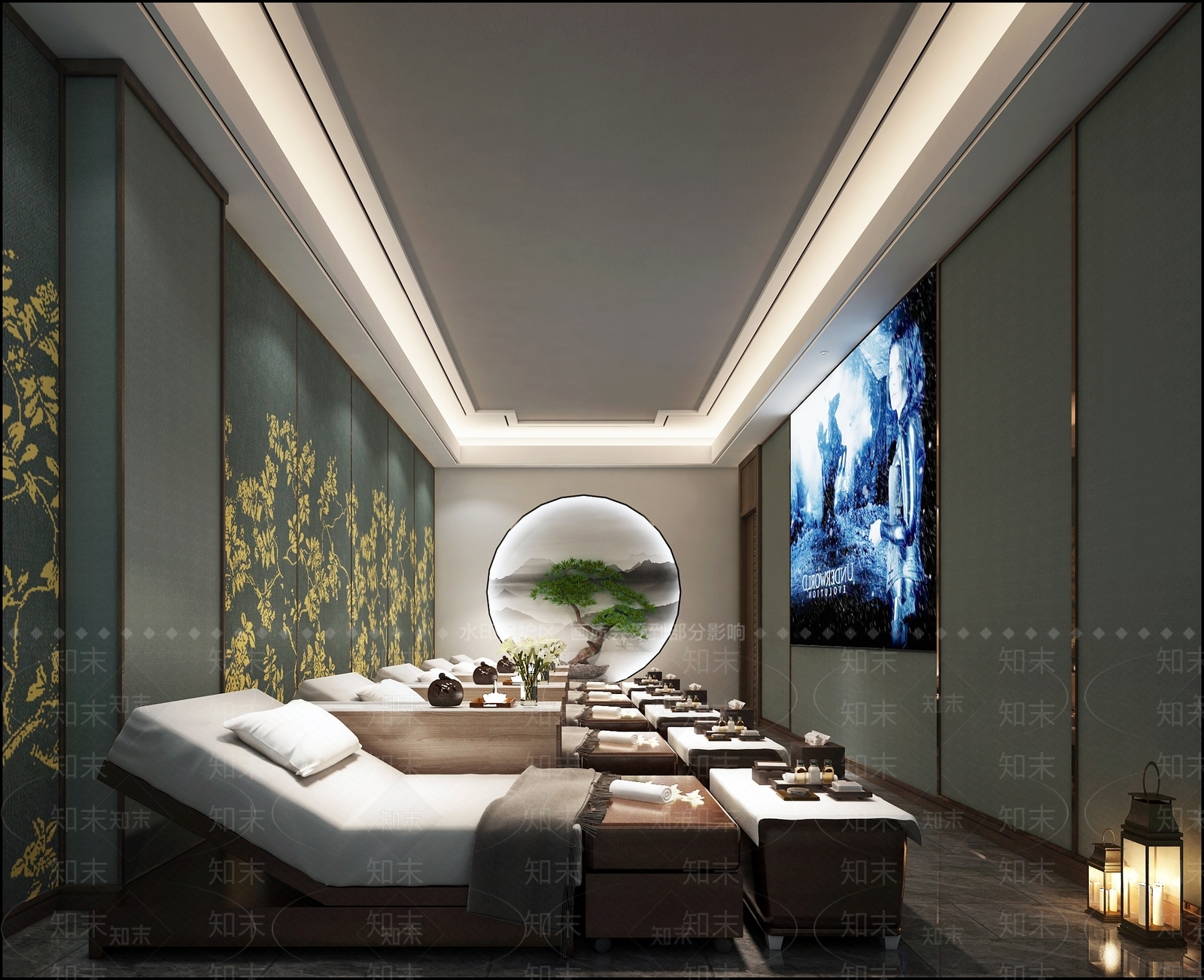 新中式美容店3D模型下载【ID:1131948927】