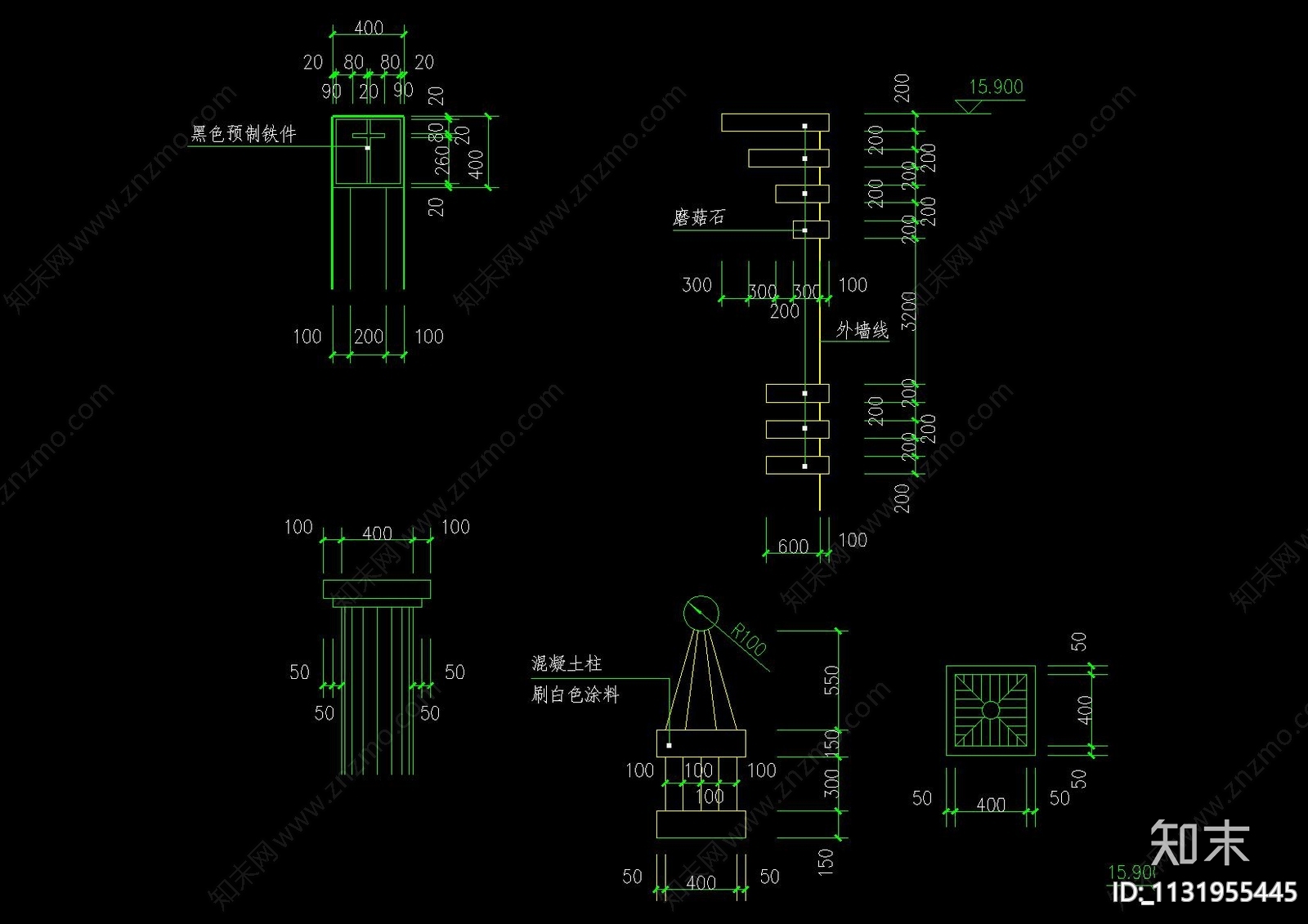 欧式基都教会建筑cad施工图下载【ID:1131955445】