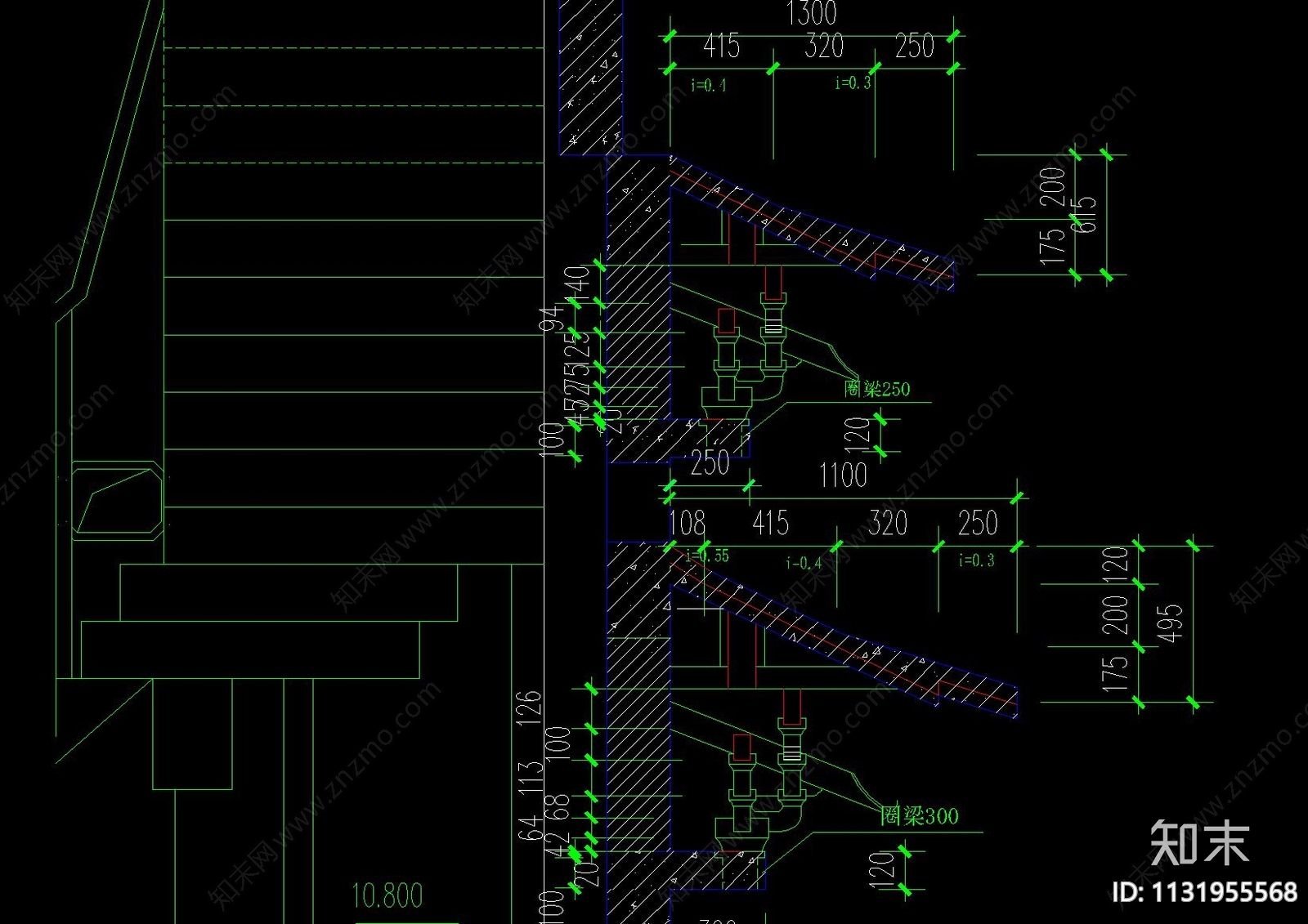 中式古建高层塔楼建筑cad施工图下载【ID:1131955568】