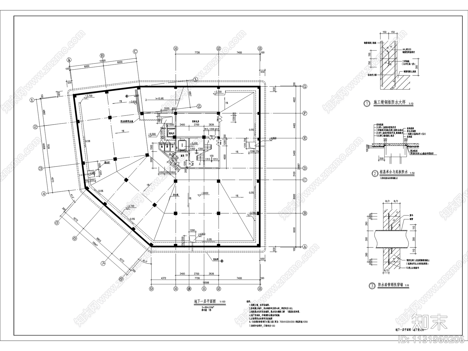 高层商住楼建筑cad施工图下载【ID:1131960206】