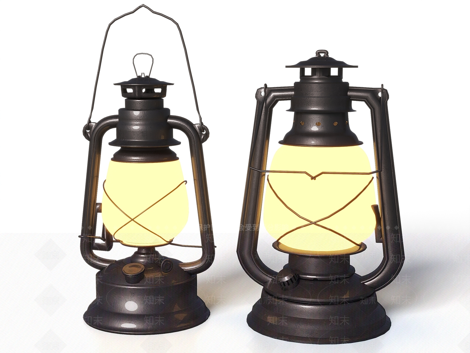 工业风煤油灯3D模型下载【ID:1131964466】