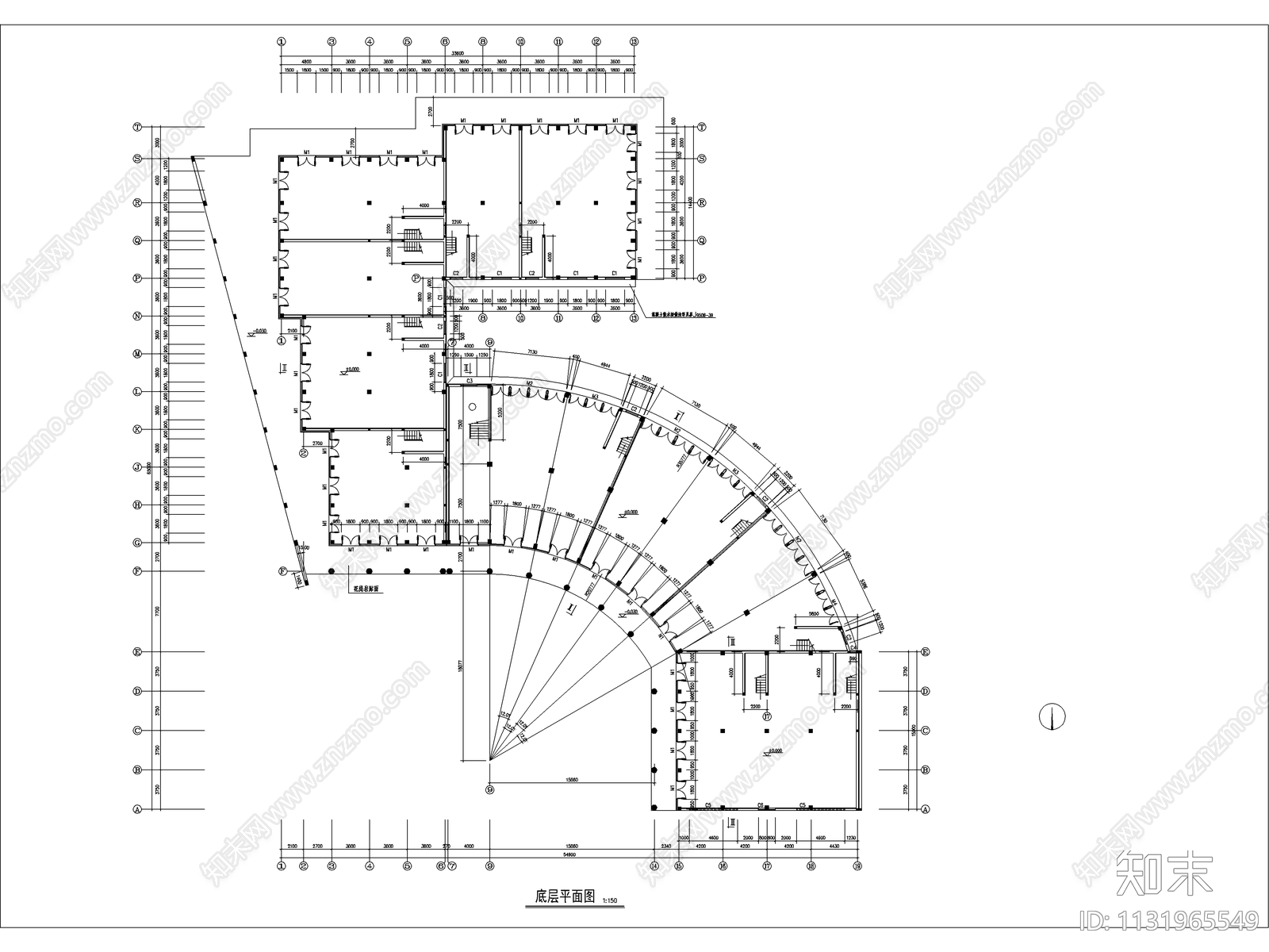 邓桥商业城建筑cad施工图下载【ID:1131965549】