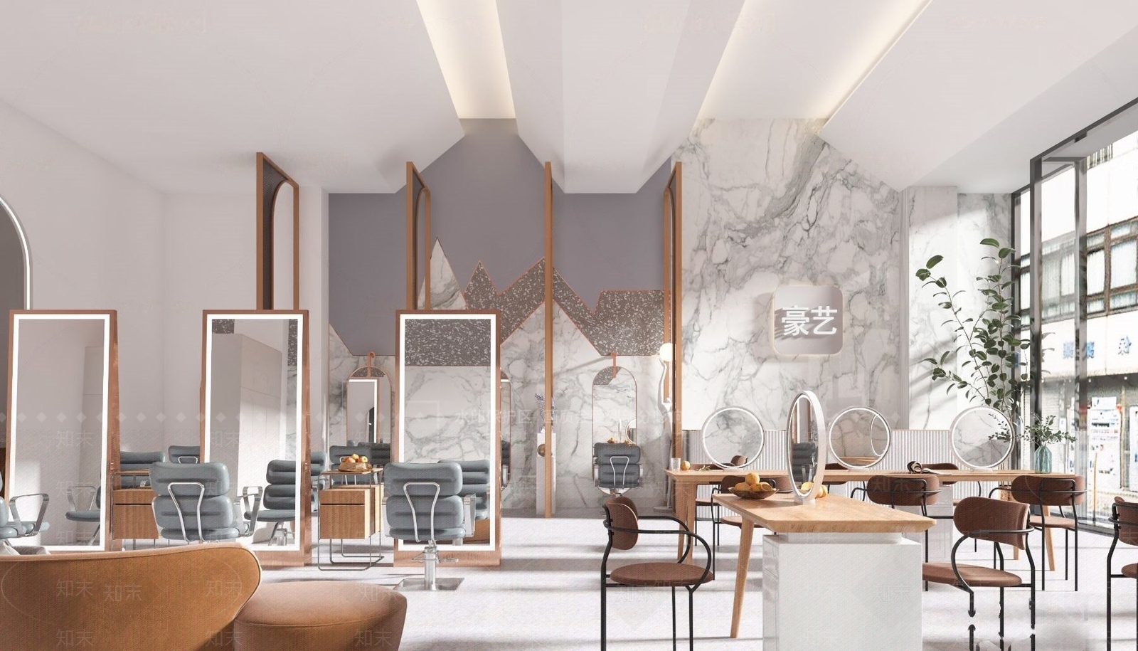 现代美发店3D模型下载【ID:1131985246】