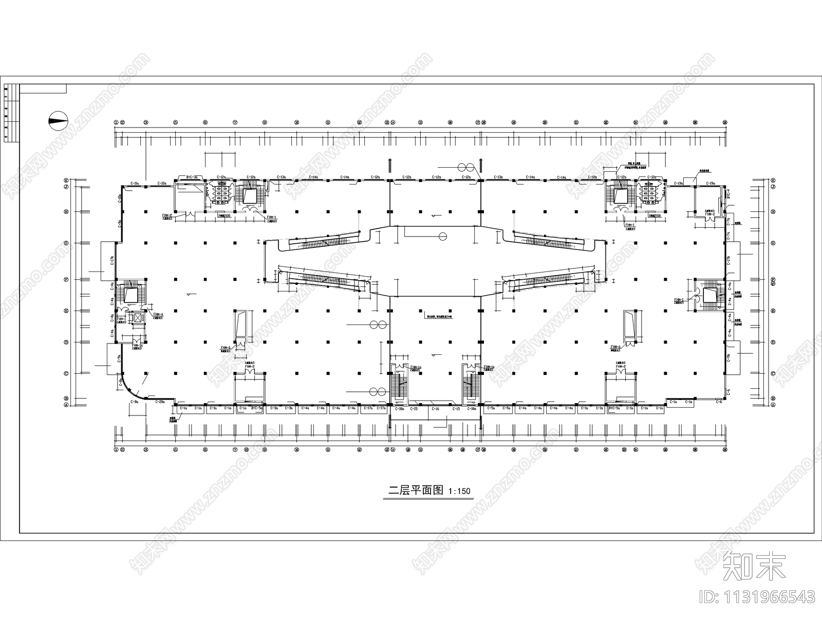 大型商场建筑cad施工图下载【ID:1131966543】