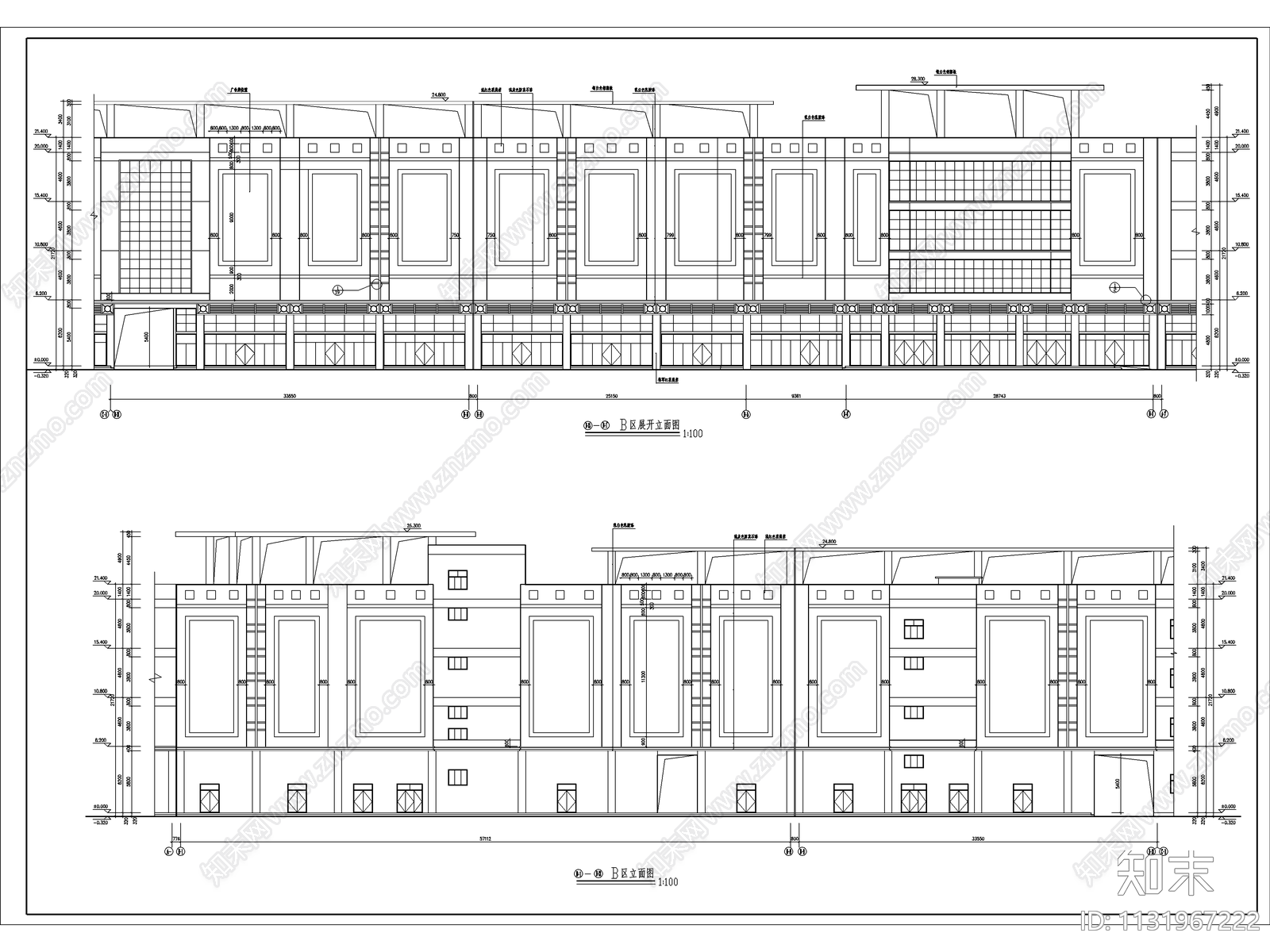 大型商场建筑cad施工图下载【ID:1131967222】