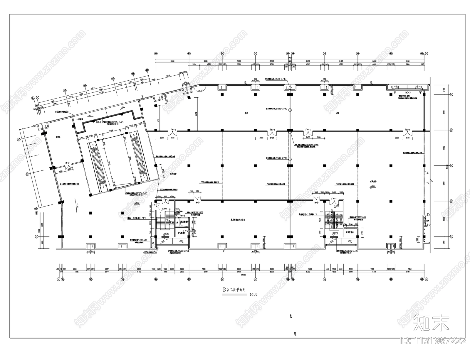 大型商场建筑cad施工图下载【ID:1131967222】