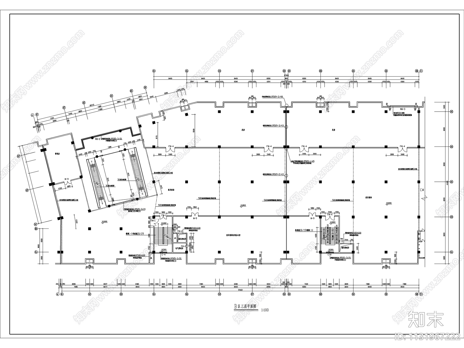 大型商场建筑cad施工图下载【ID:1131967222】