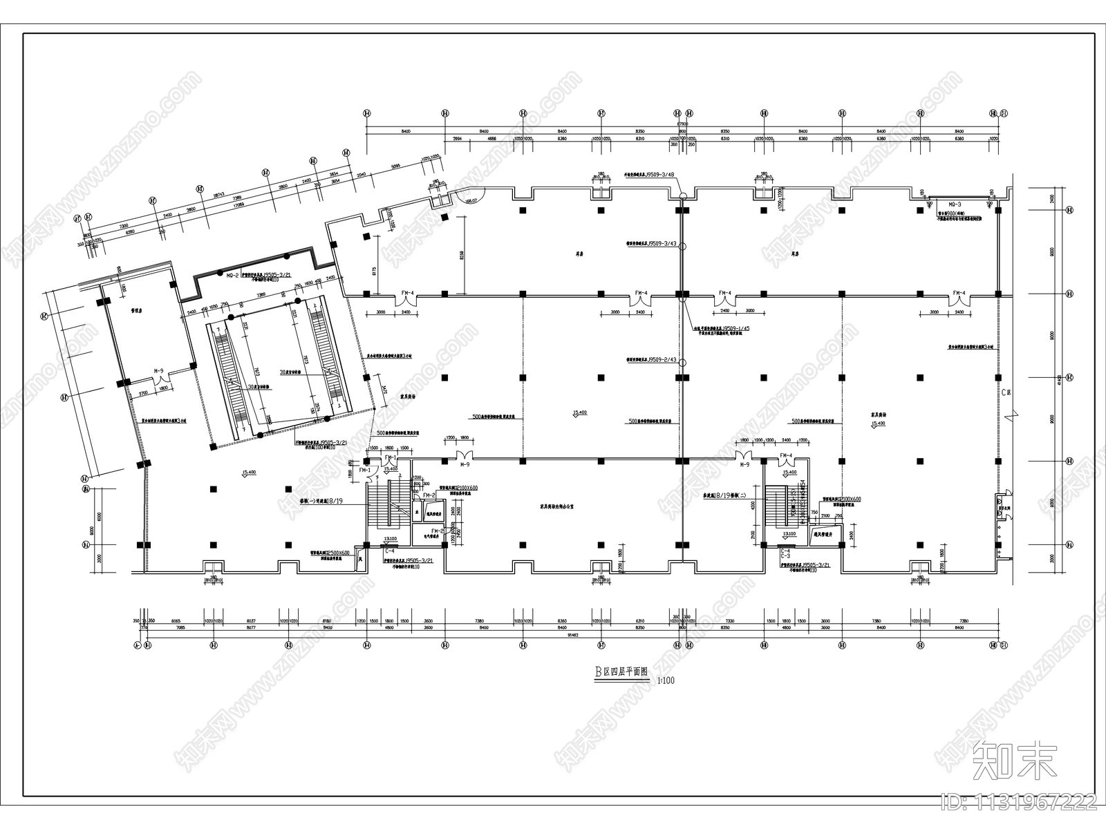 大型商场建筑cad施工图下载【ID:1131967222】