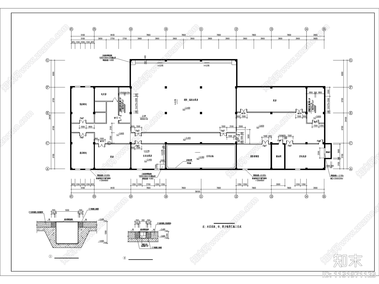 度假中心建筑cad施工图下载【ID:1131971123】