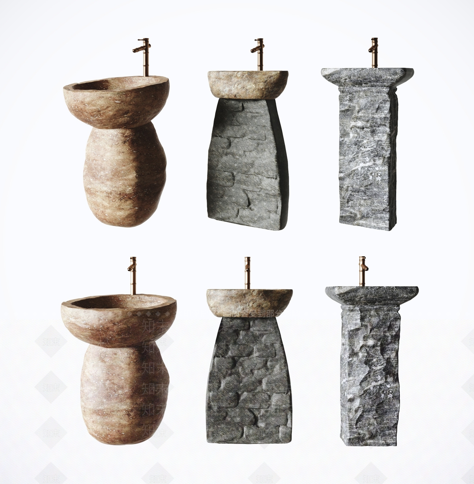 石头洗手盆SU模型下载【ID:1131973696】