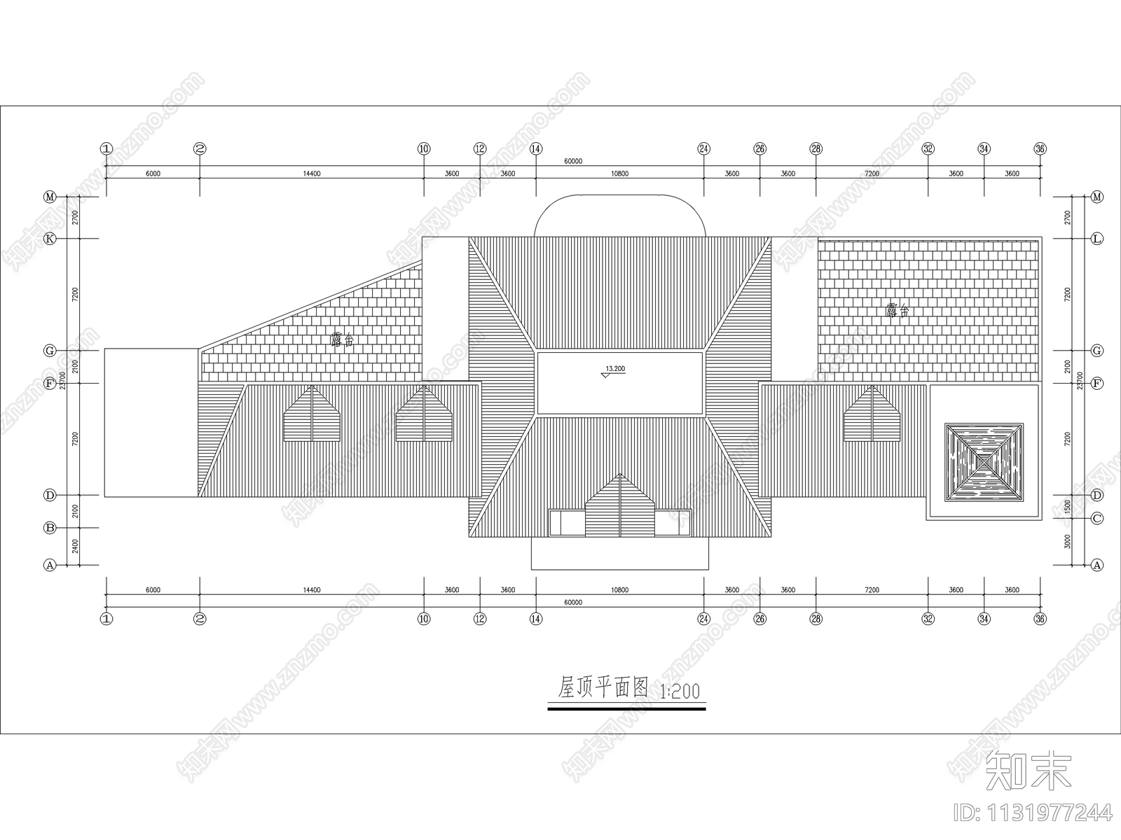 渡假村综合楼建筑cad施工图下载【ID:1131977244】