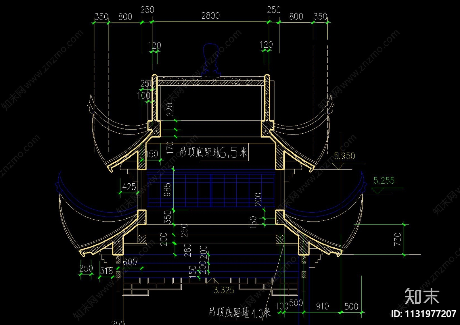 中式古建归雁亭cad施工图下载【ID:1131977207】