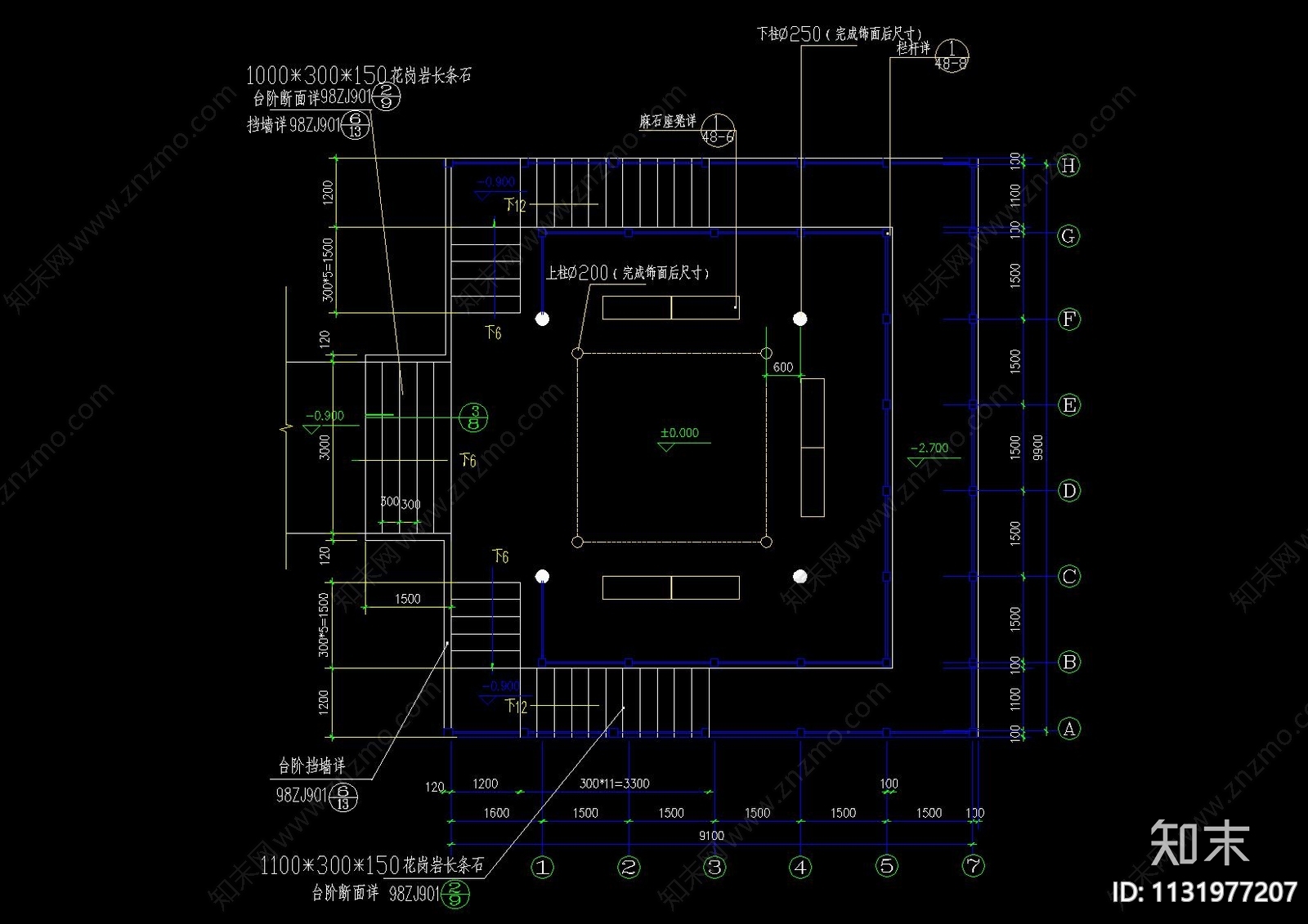 中式古建归雁亭cad施工图下载【ID:1131977207】