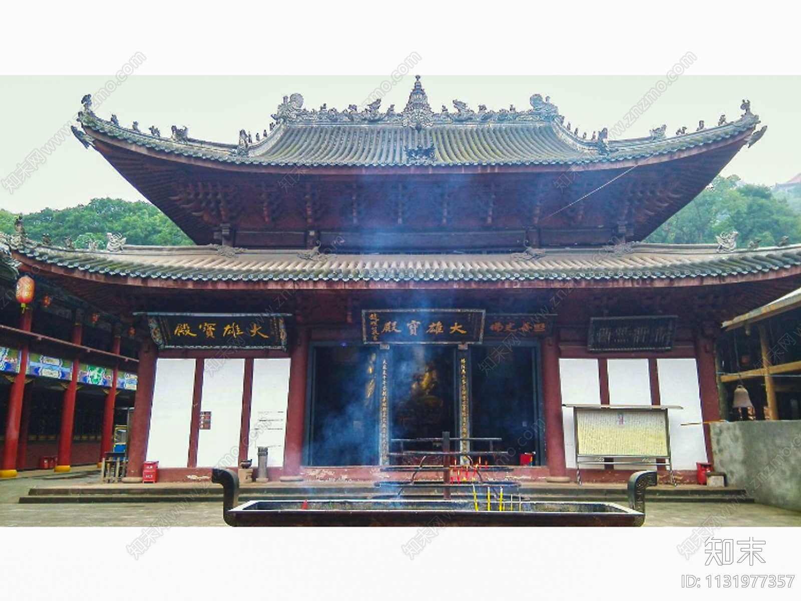 中式古建梁平县鸣钟寺大雄宝殿全套施工图下载【ID:1131977357】