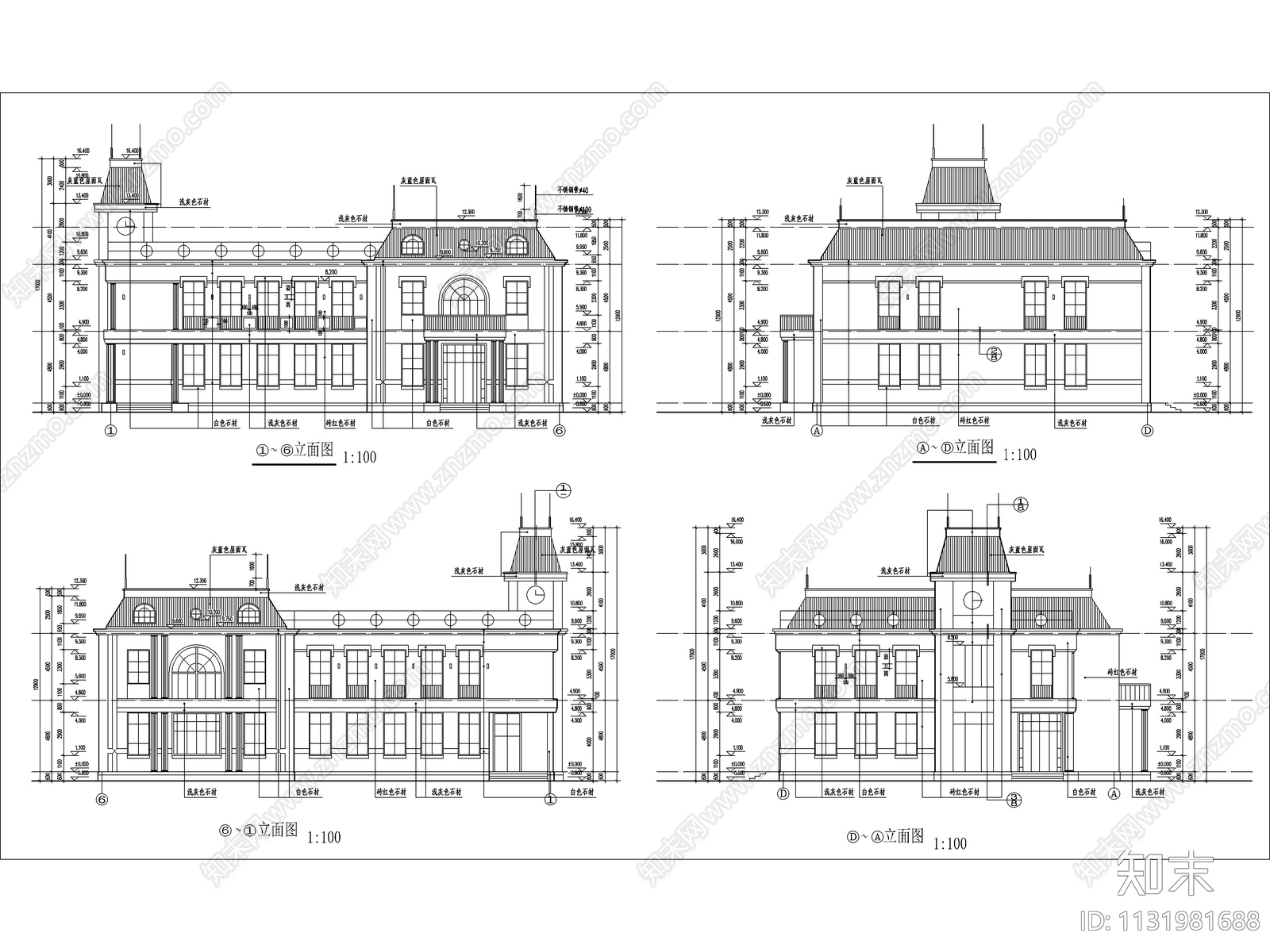 二层娱乐会所建筑cad施工图下载【ID:1131981688】