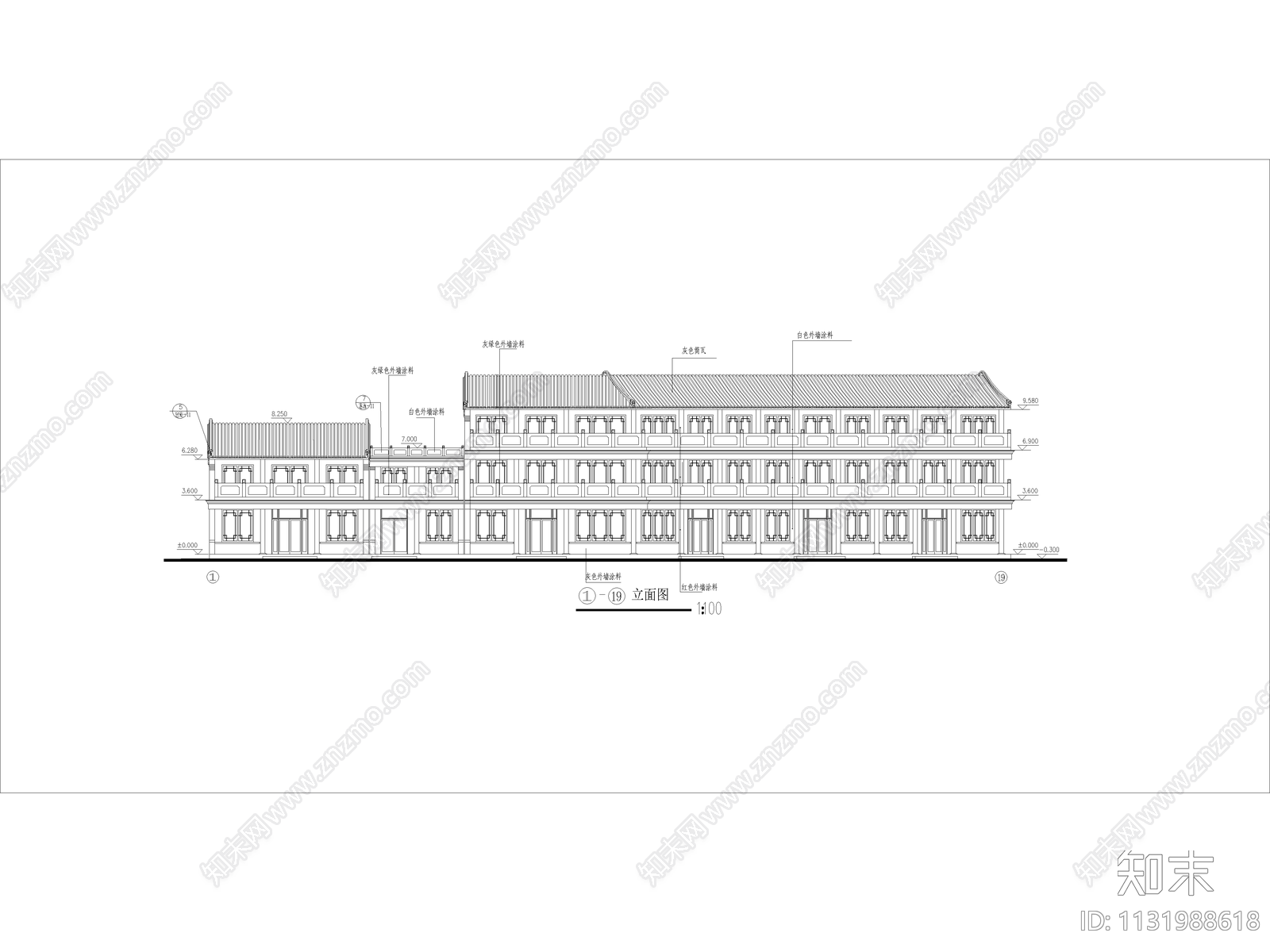 仿古街建筑概念方案cad施工图下载【ID:1131988618】