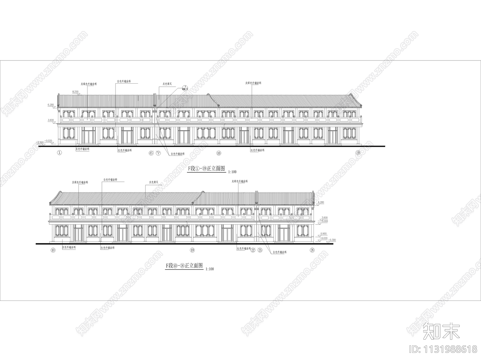 仿古街建筑概念方案cad施工图下载【ID:1131988618】