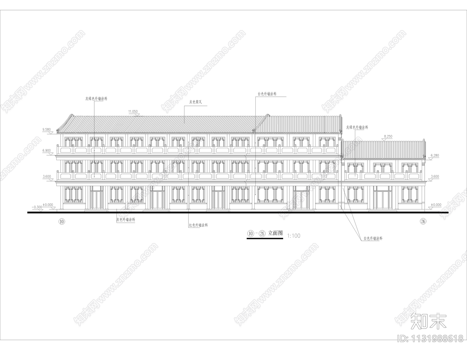 仿古街建筑概念方案cad施工图下载【ID:1131988618】