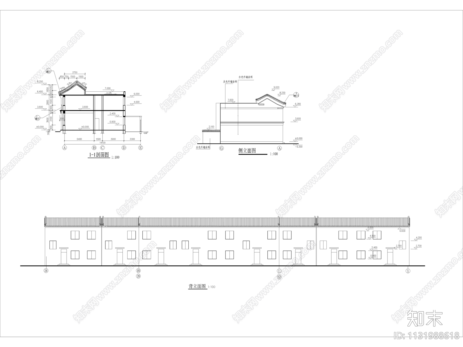 仿古街建筑概念方案cad施工图下载【ID:1131988618】