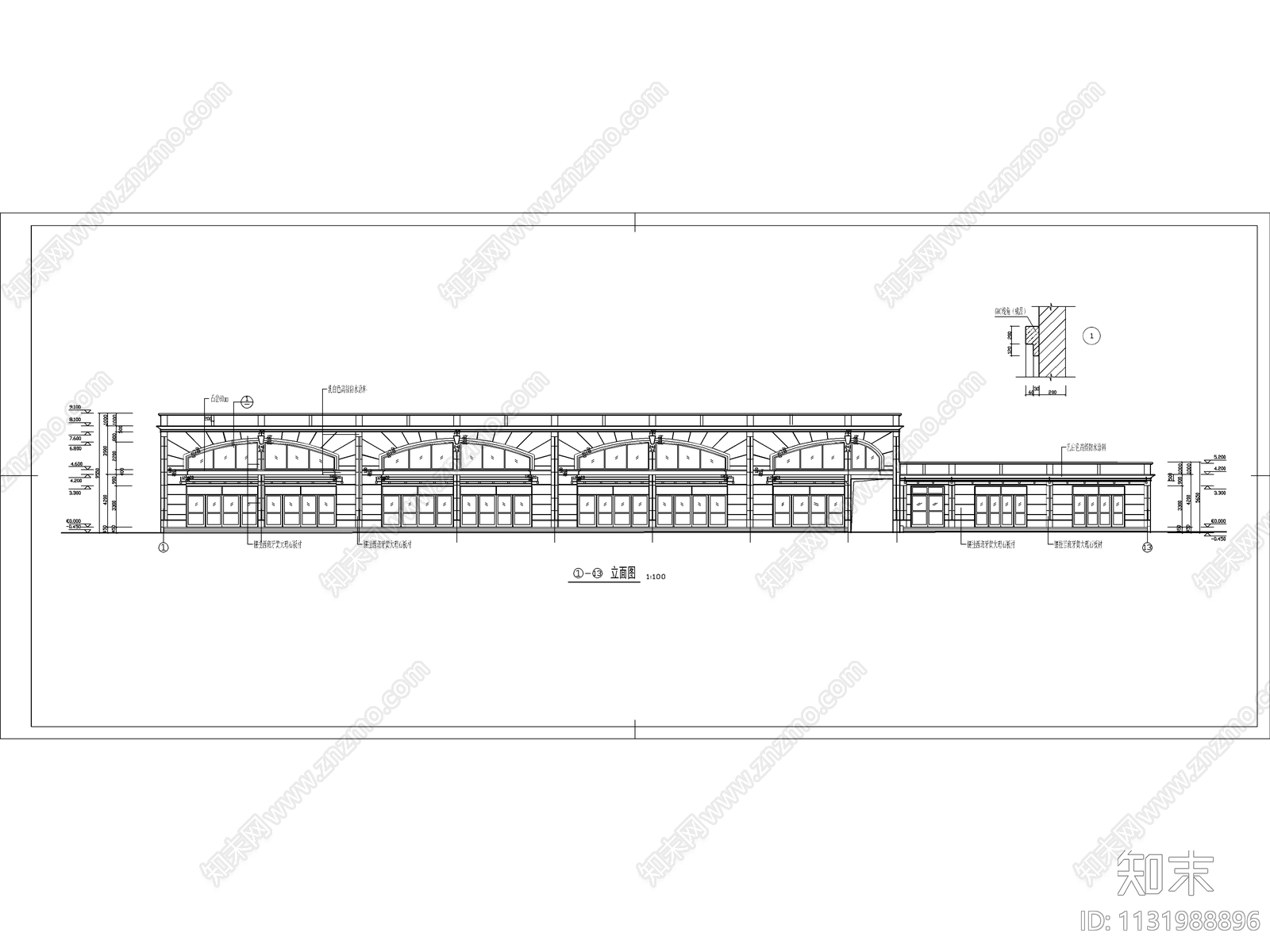 二层商业楼建筑概念方案cad施工图下载【ID:1131988896】