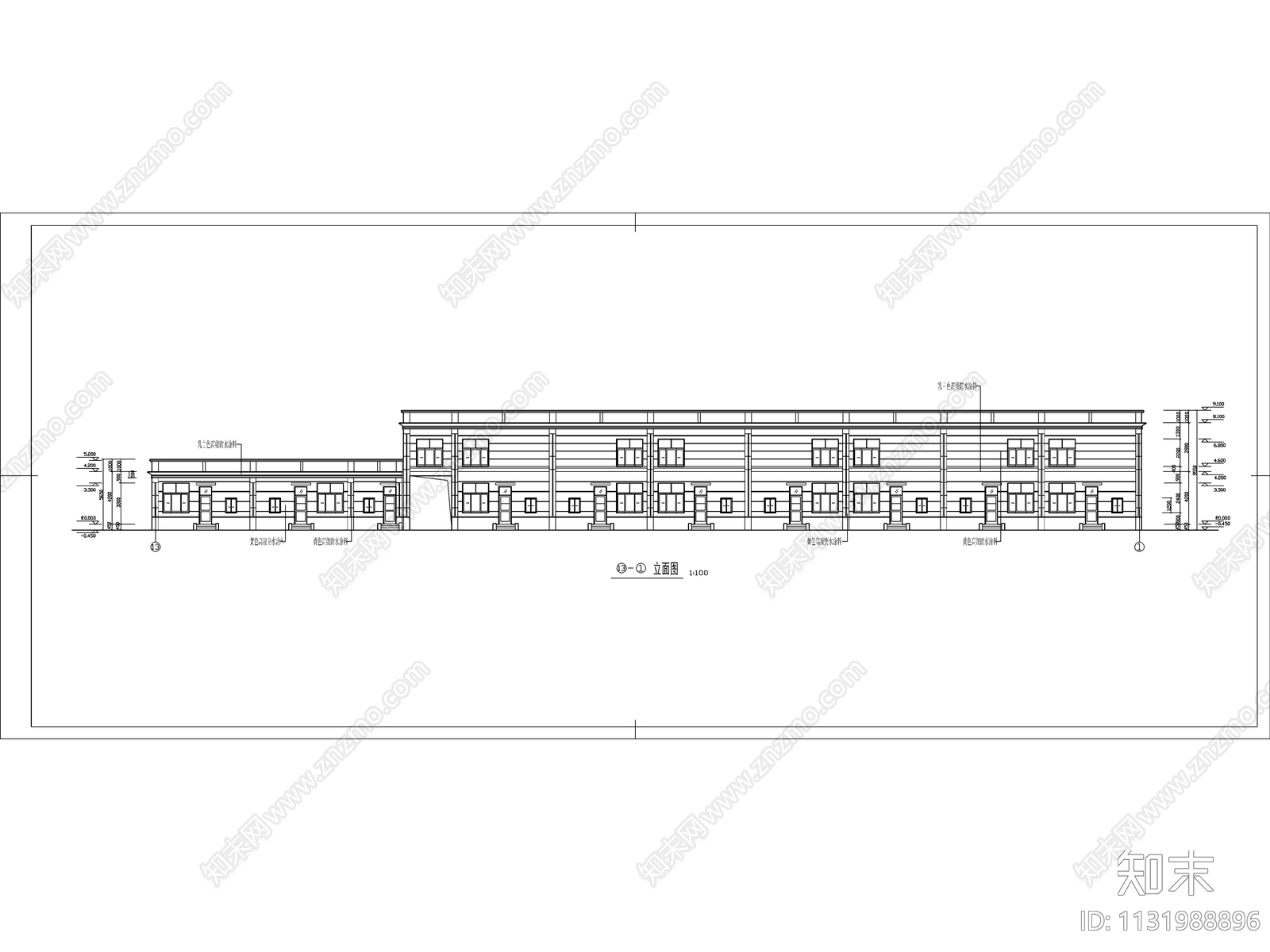 二层商业楼建筑概念方案cad施工图下载【ID:1131988896】