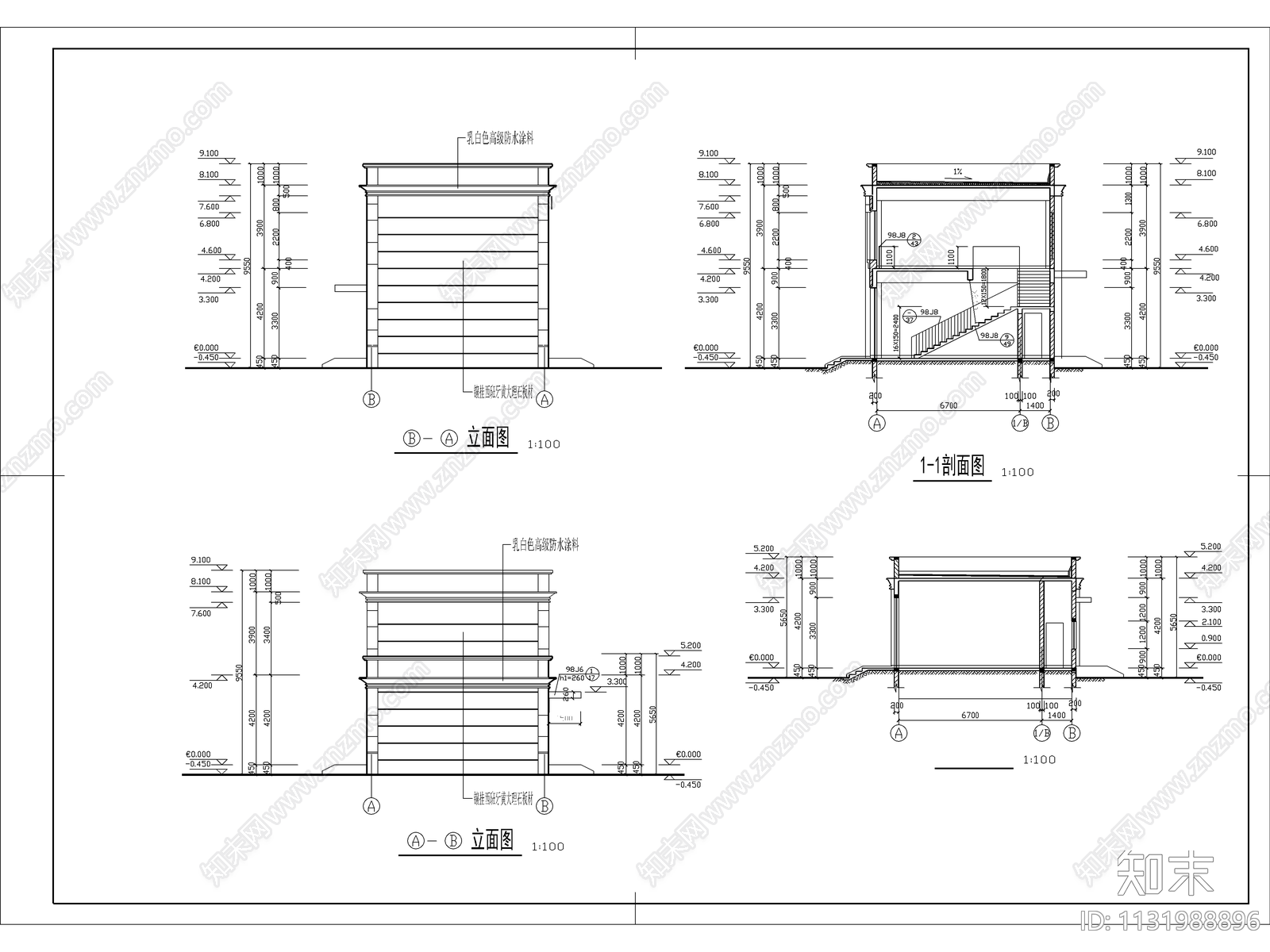 二层商业楼建筑概念方案cad施工图下载【ID:1131988896】