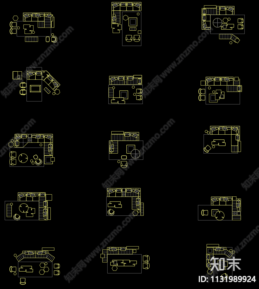 minotti家具沙发cad施工图下载【ID:1131989924】