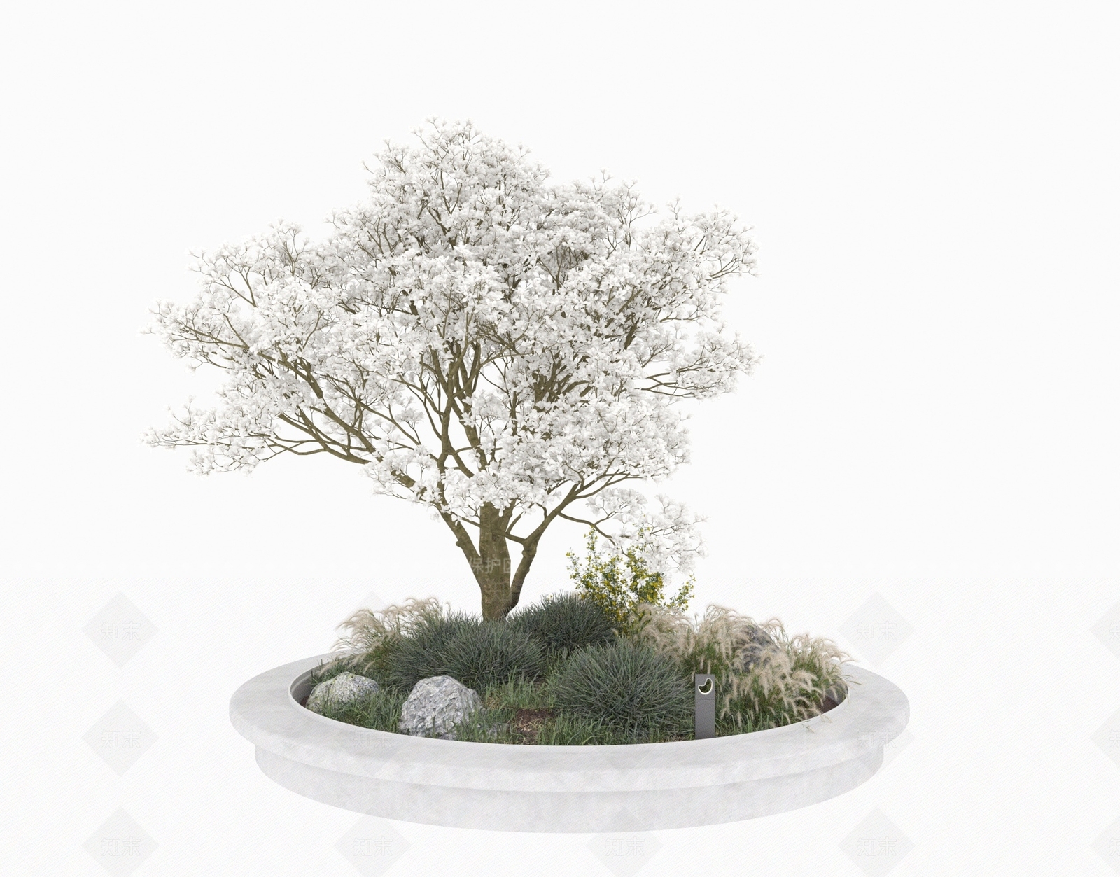 花坛3D模型下载【ID:1131990949】